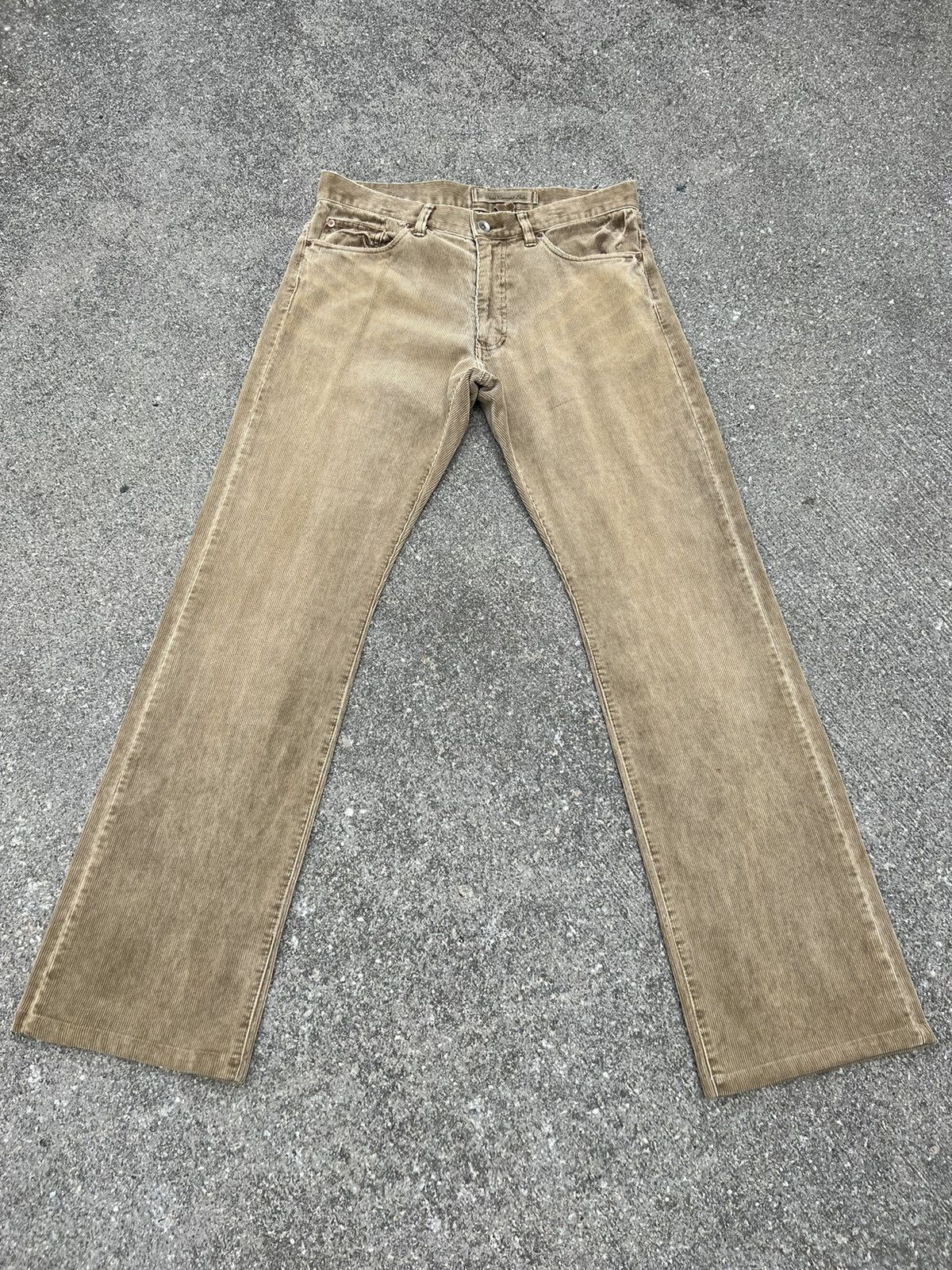 Vintage Deux Concept Labo Japan Mud Wash Cord Flare Jeans Size US 31 - 1 Thumbnail