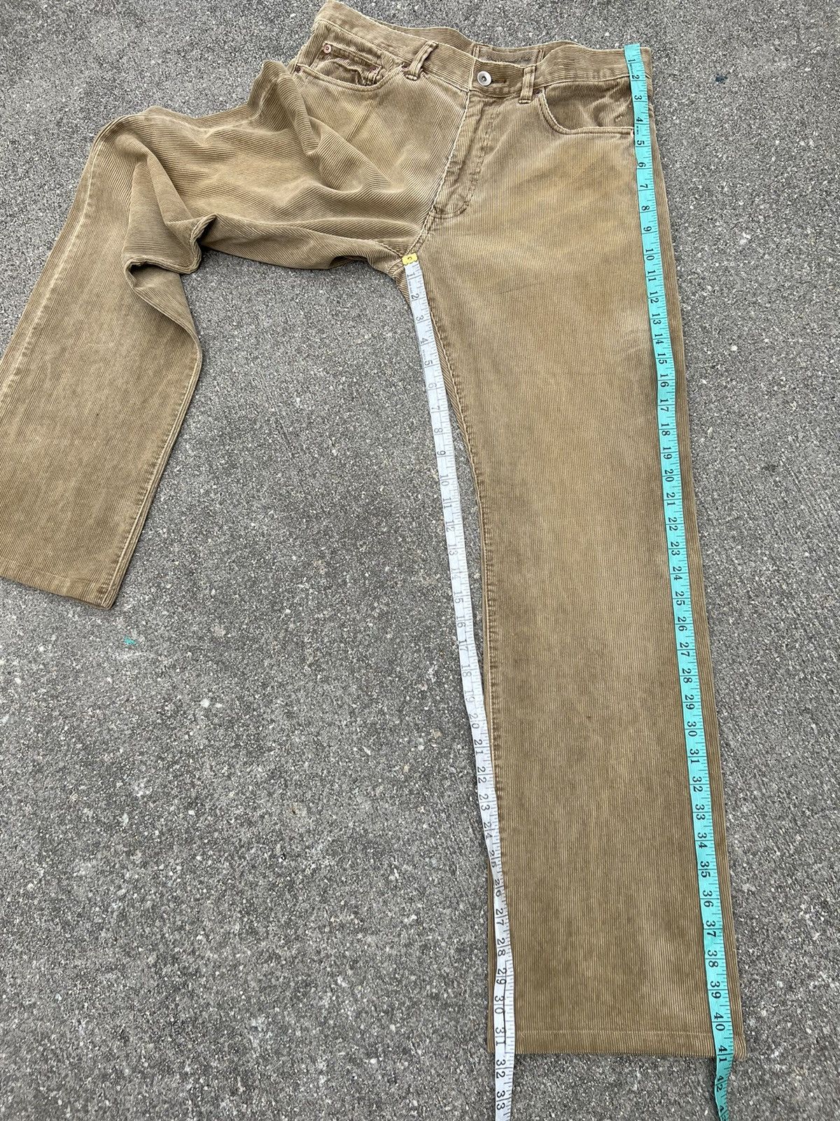 Vintage Deux Concept Labo Japan Mud Wash Cord Flare Jeans Size US 31 - 4 Thumbnail