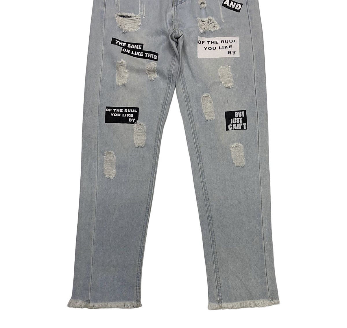 Fubu FUBU JEANS PATCHWORK DISTRESSED DENIM PANTS Size US 28 / EU 44 - 6 Thumbnail