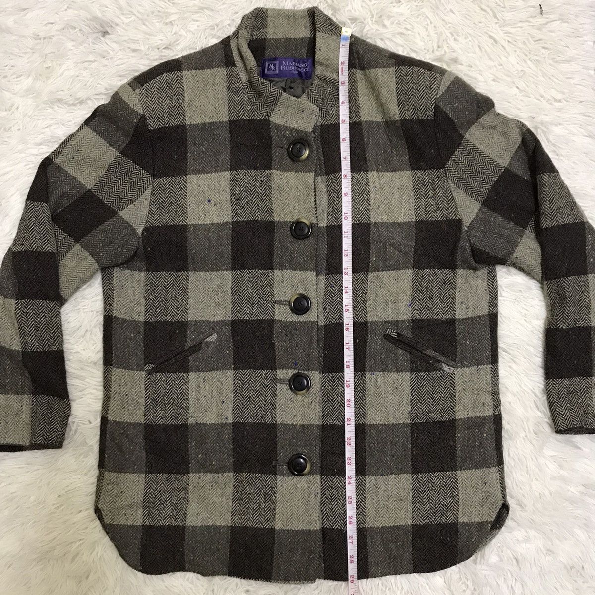 Designer Mariano rubinaacci italy wool jacket bottom up Size US M / EU 48-50 / 2 - 9 Thumbnail