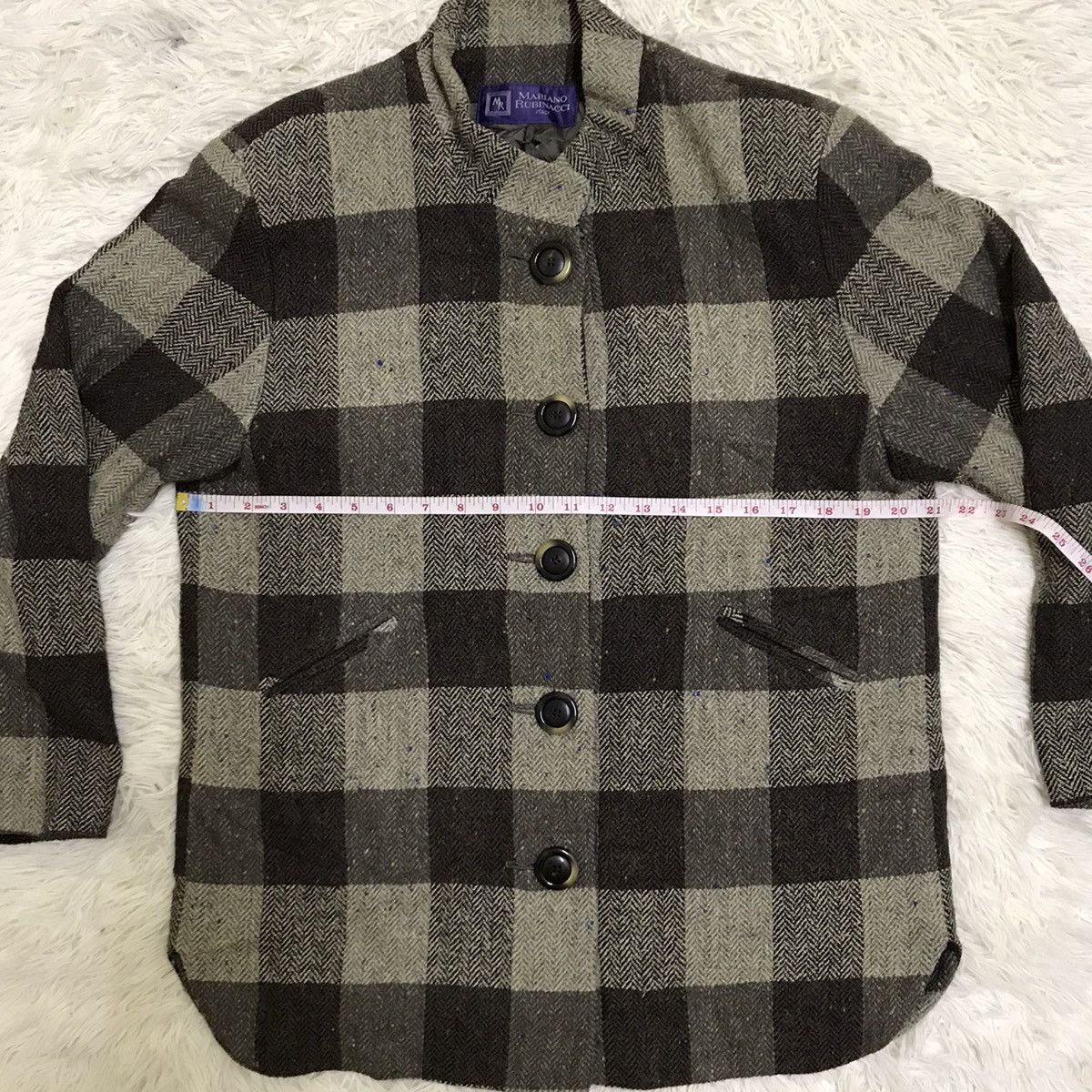 Designer Mariano rubinaacci italy wool jacket bottom up Size US M / EU 48-50 / 2 - 8 Thumbnail