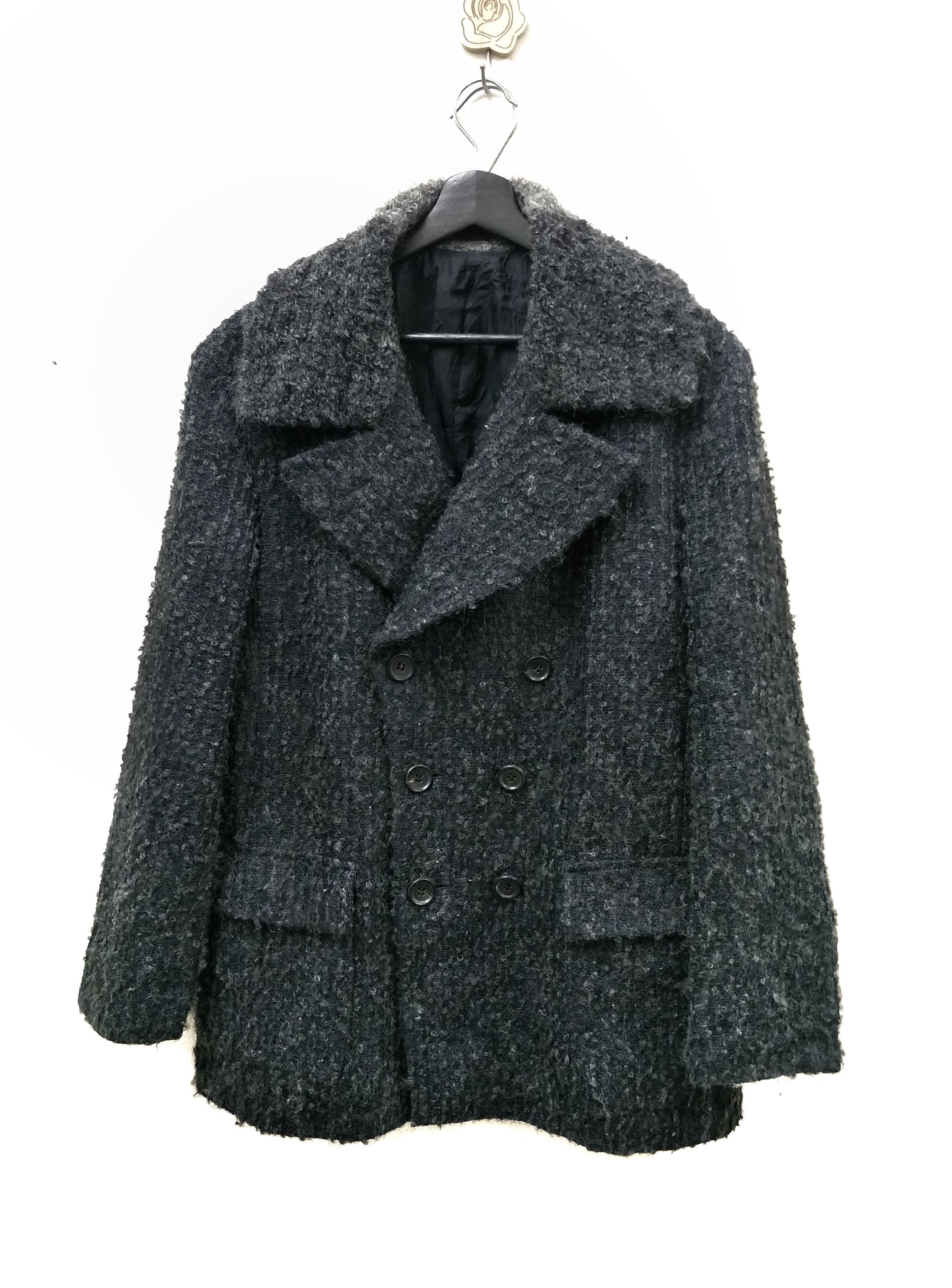 Issey Miyake Issey Miyake Mohair Hairy Double Breasted Coat Vintage Size US M / EU 48-50 / 2 - 1 Thumbnail