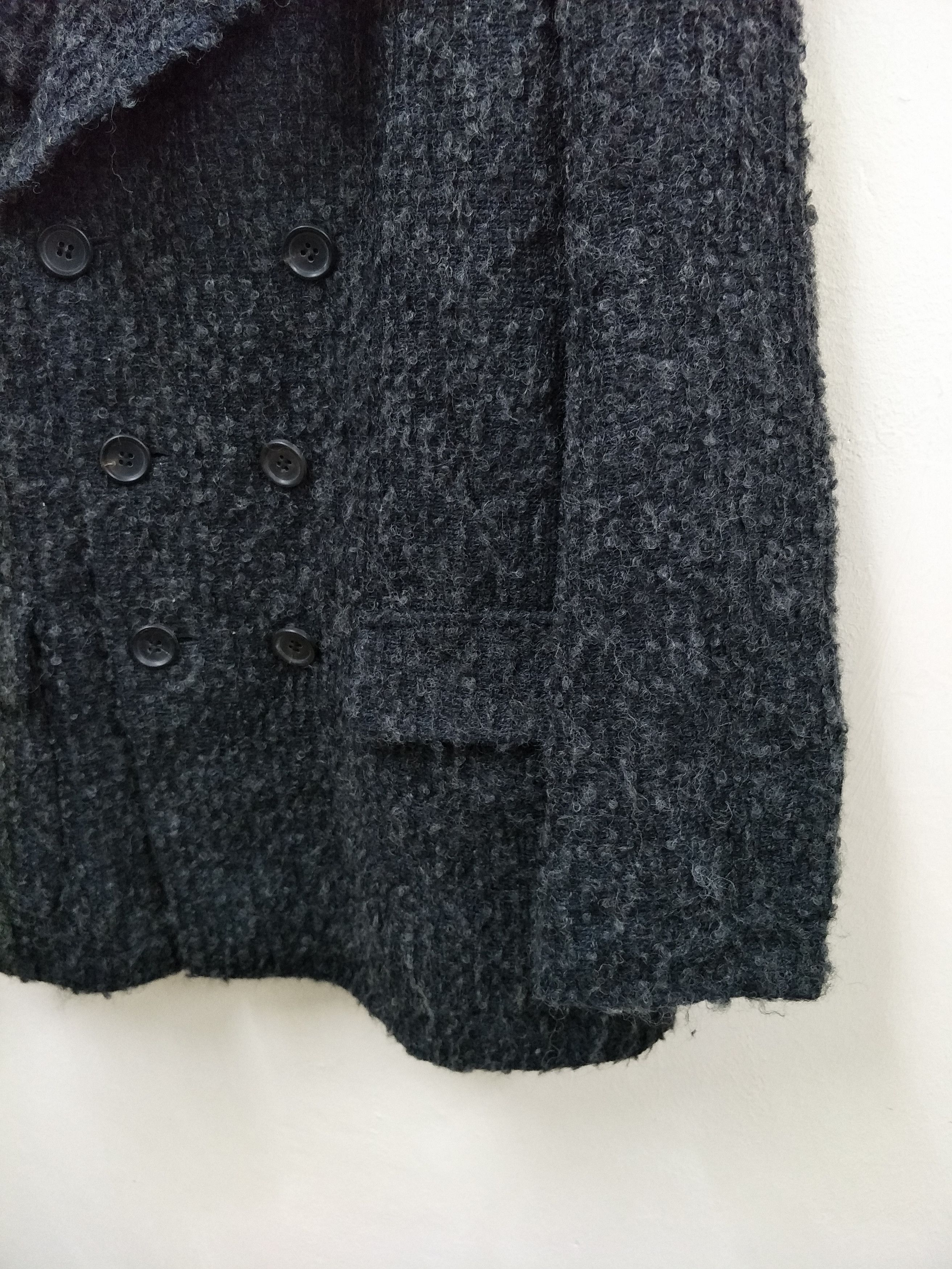 Issey Miyake Issey Miyake Mohair Hairy Double Breasted Coat Vintage Size US M / EU 48-50 / 2 - 6 Thumbnail