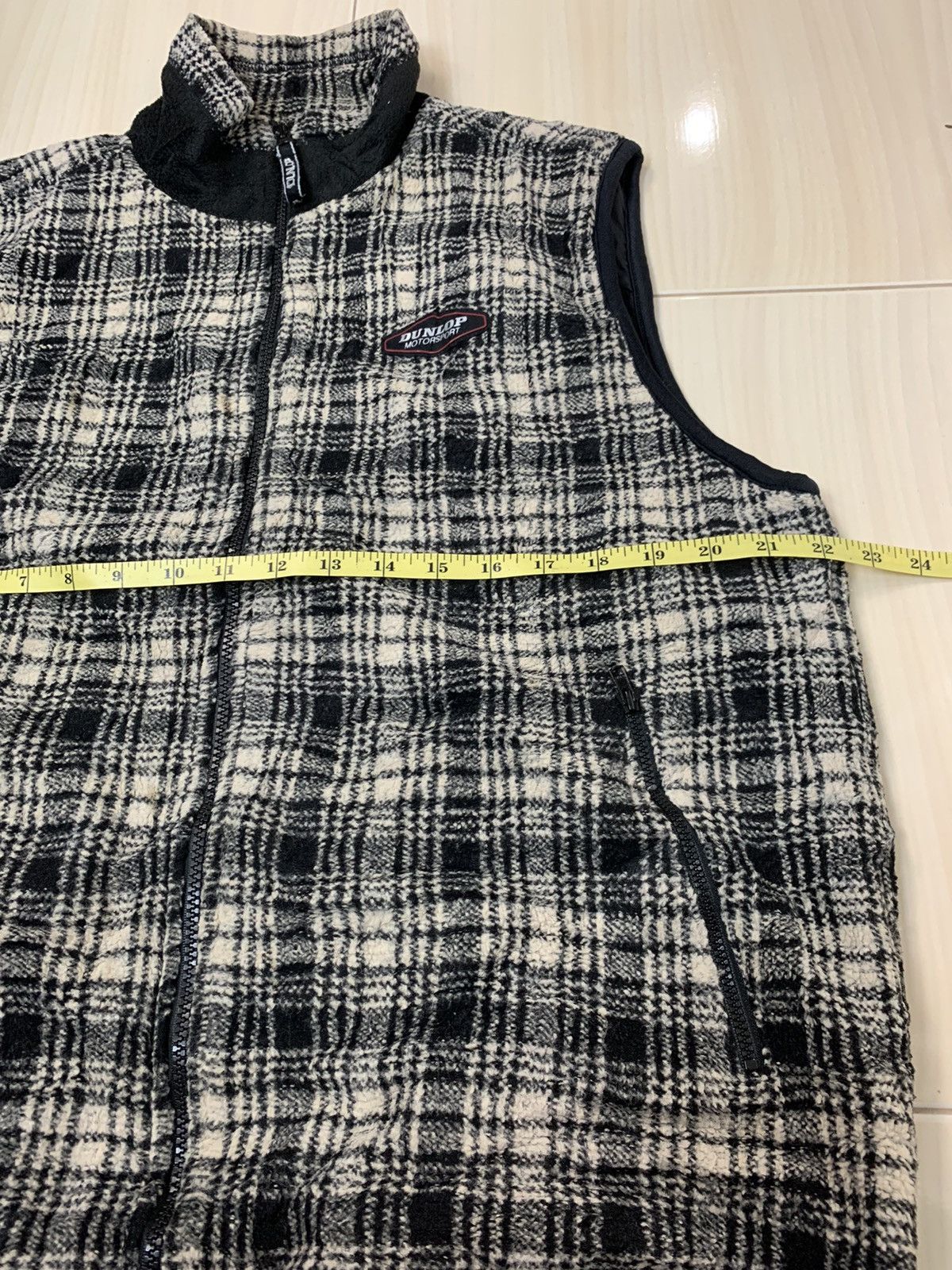 Dunlop plaid vest full zipper nice design