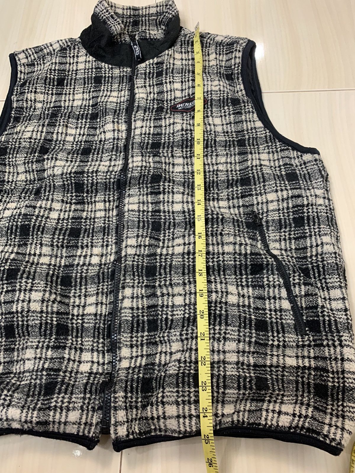 Dunlop plaid vest full zipper nice design