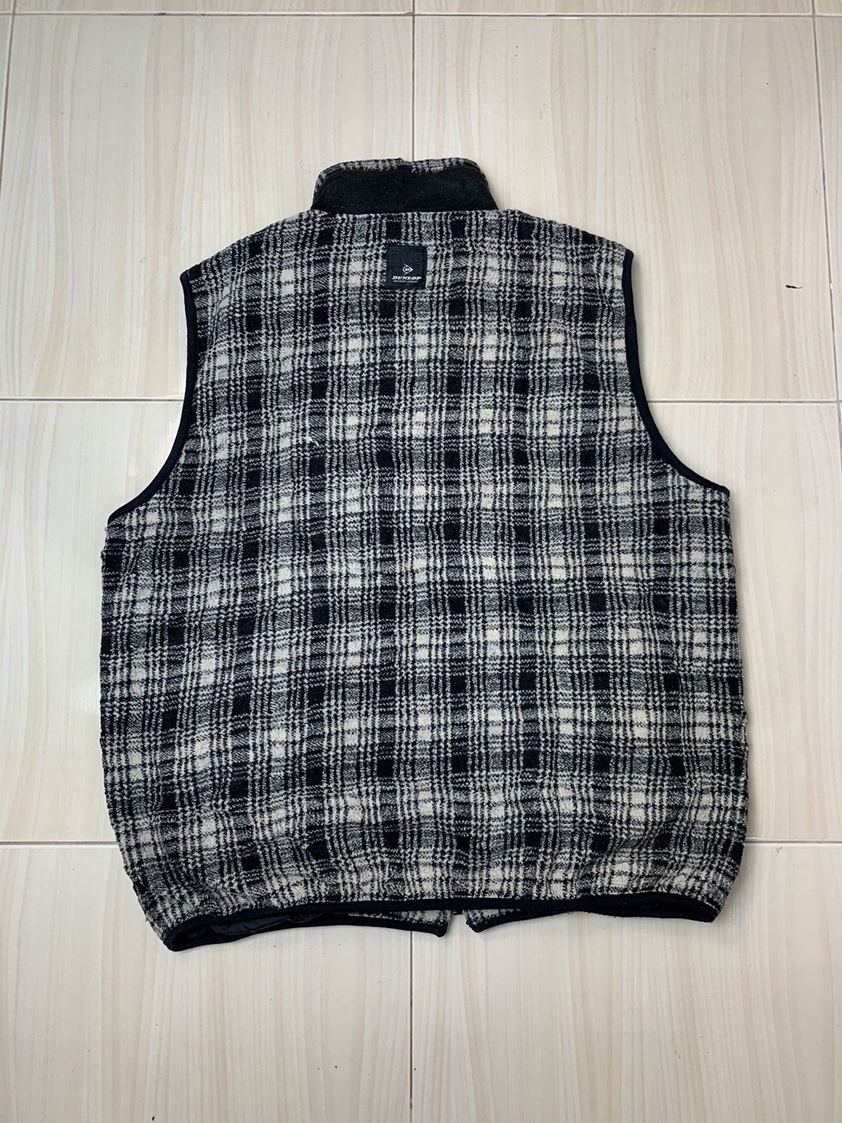 Dunlop plaid vest full zipper nice design