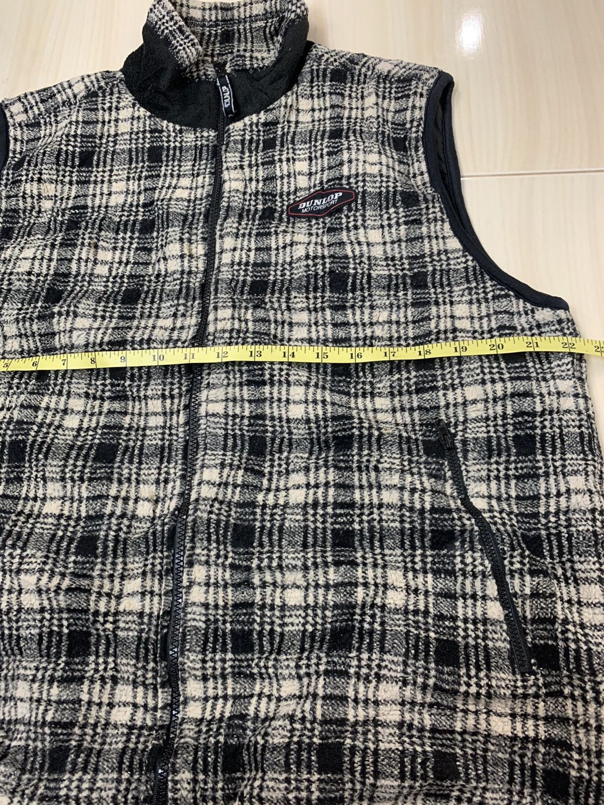 Dunlop plaid vest full zipper nice design