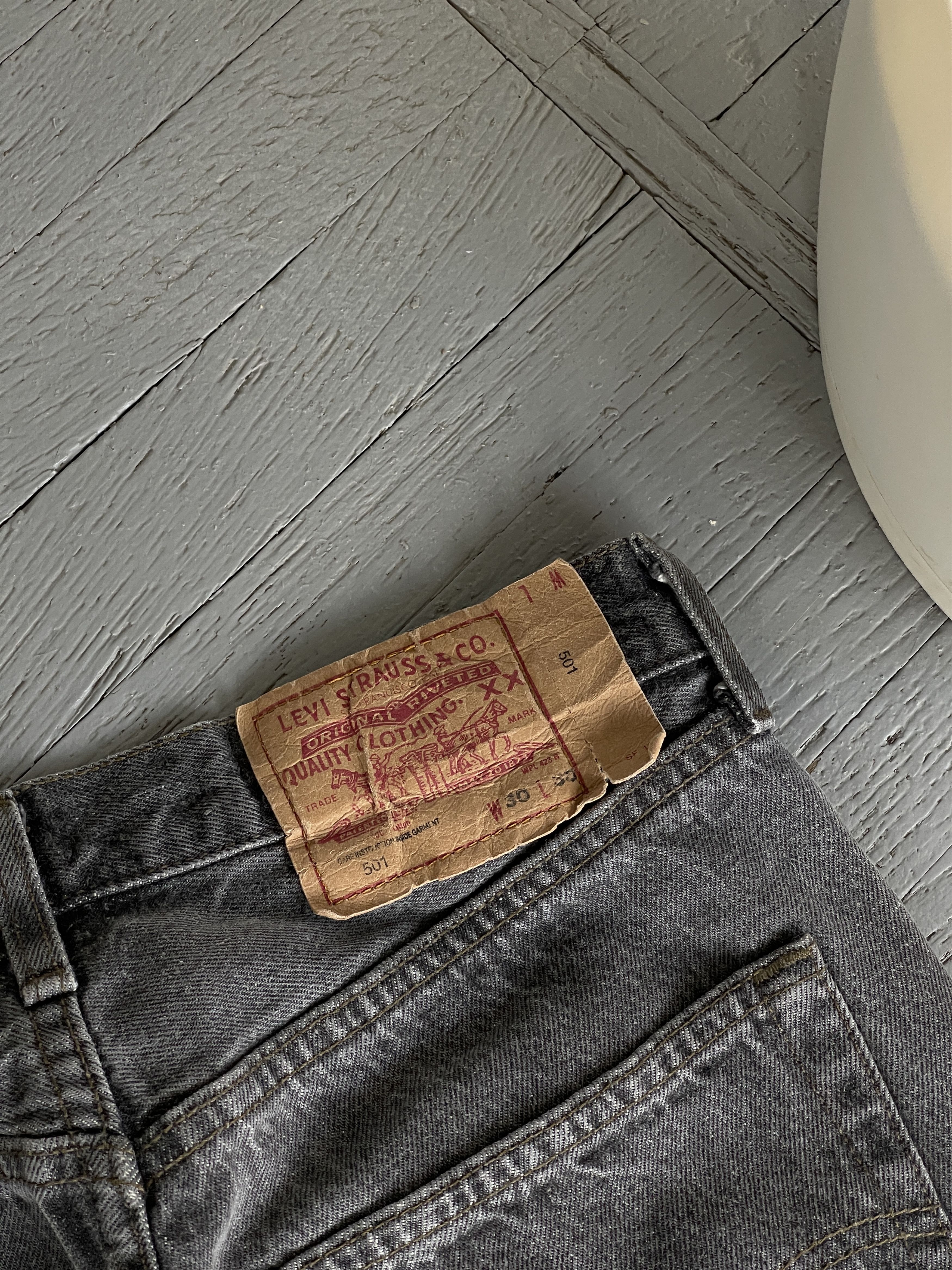 Levi's × Vintage Vintage 90s Levi's 501 Ash Gray Denim Jeans Size US 30 / EU 46 - 3 Thumbnail