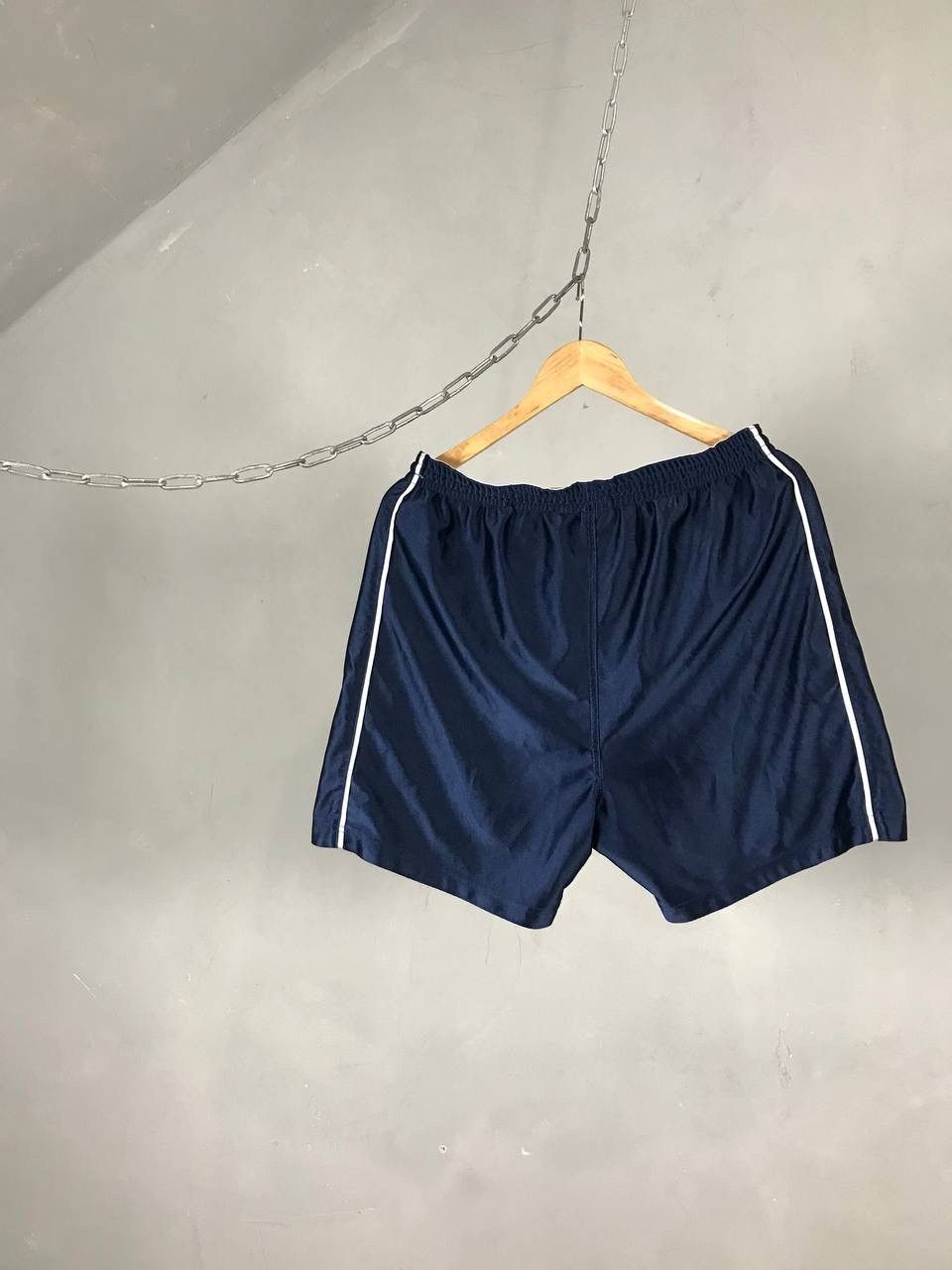 Nike × Vintage Nike swoosh streetwear vintage navy blue shorts Size US 32 / EU 48 - 4 Thumbnail