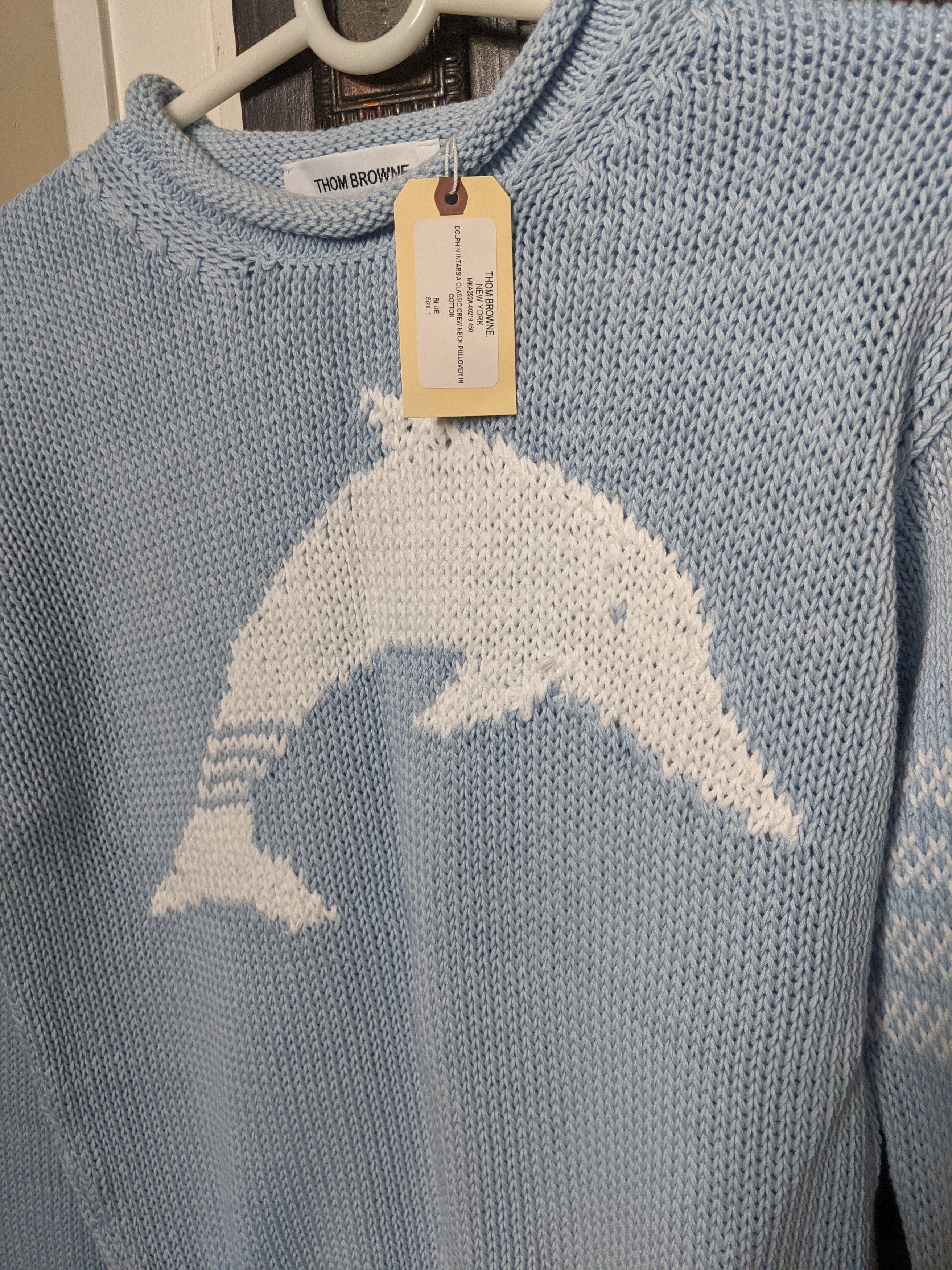 Thom Browne ICONIC dolphin intarsia knit Irish sweater NWT Size US S / EU 44-46 / 1 - 13 Thumbnail