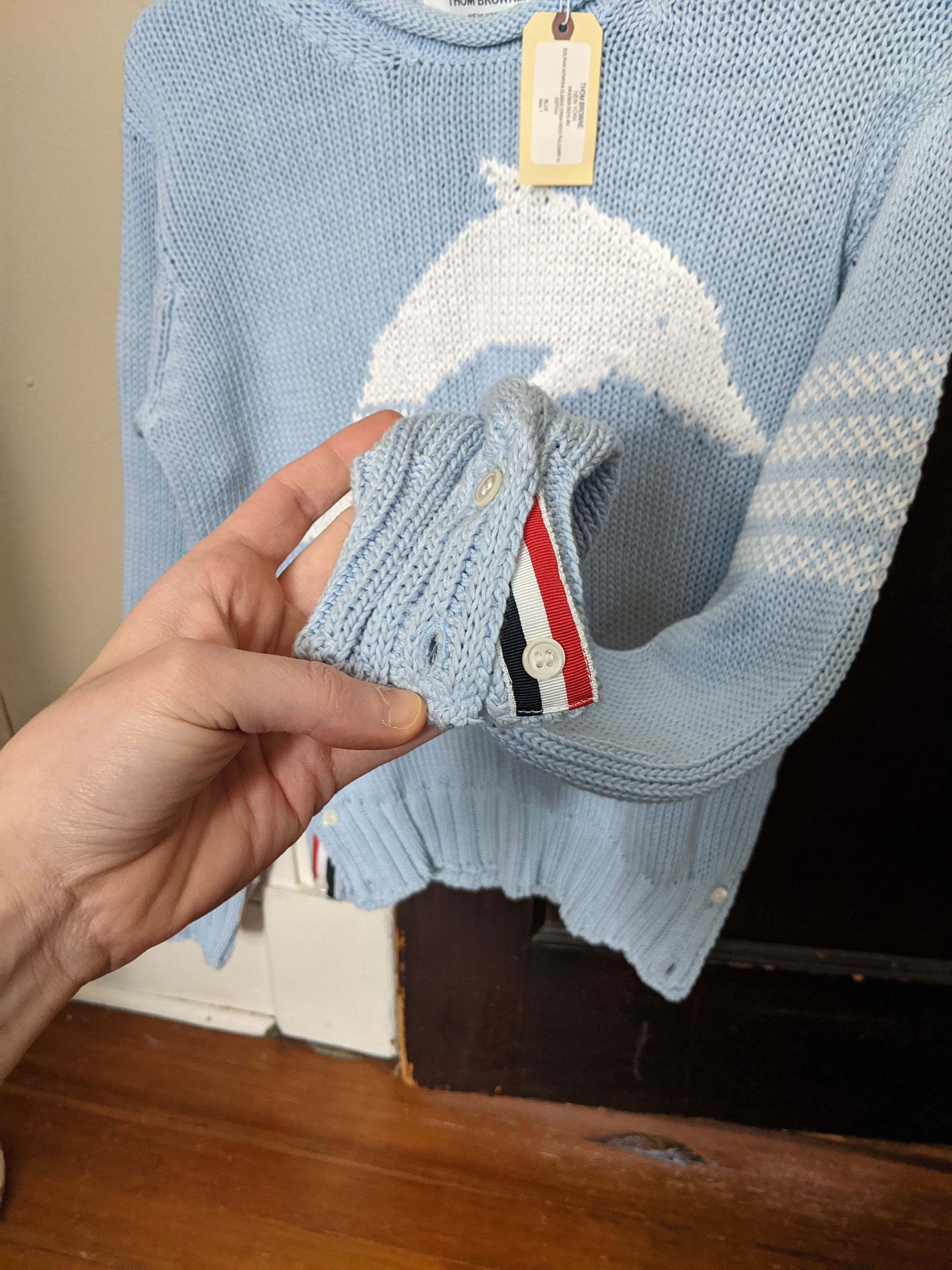 Thom Browne ICONIC dolphin intarsia knit Irish sweater NWT Size US S / EU 44-46 / 1 - 10 Thumbnail