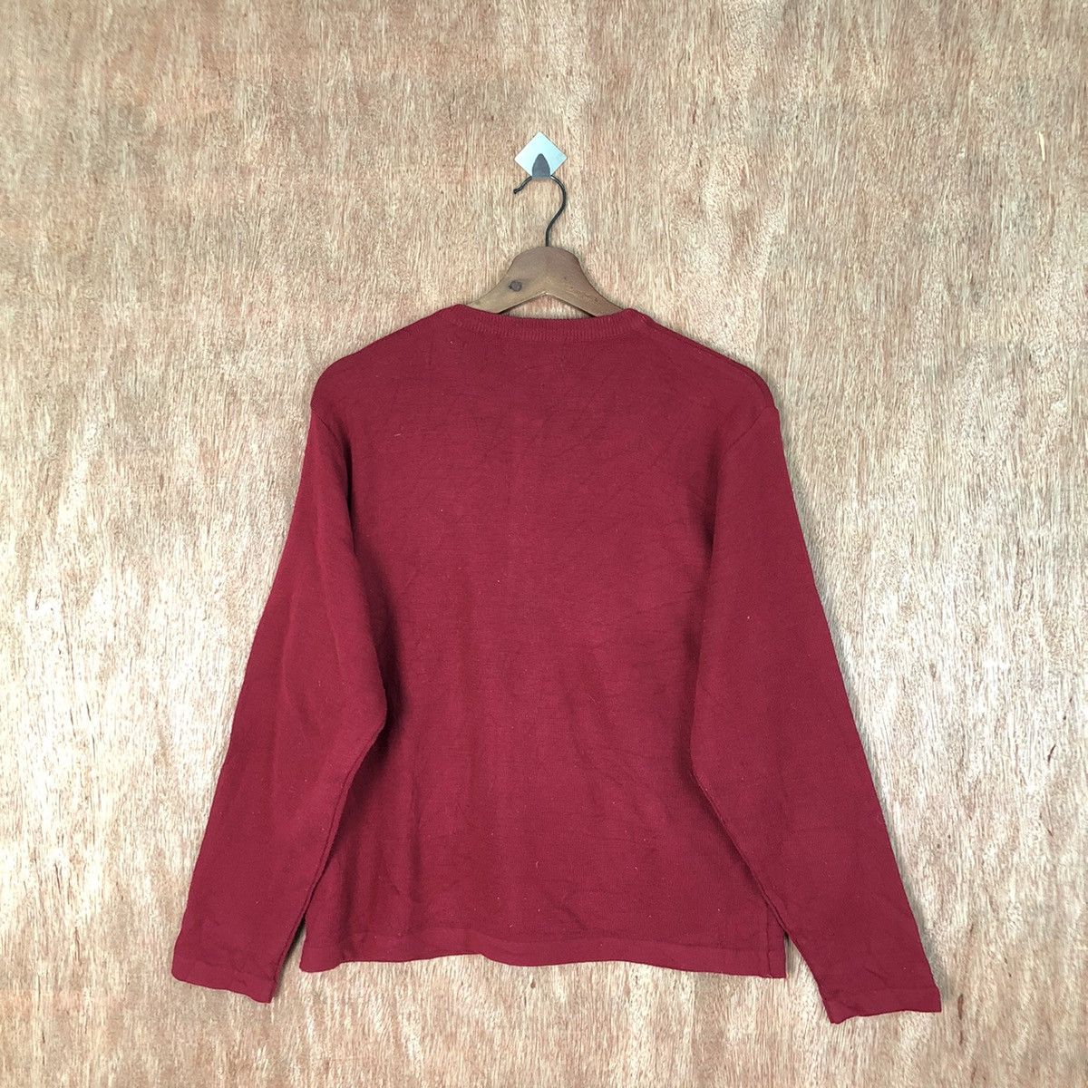 Homespun Knitwear × Japanese Brand Toskana Red Patterned Cardigans #282 Size M / US 6-8 / IT 42-44 - 7 Thumbnail