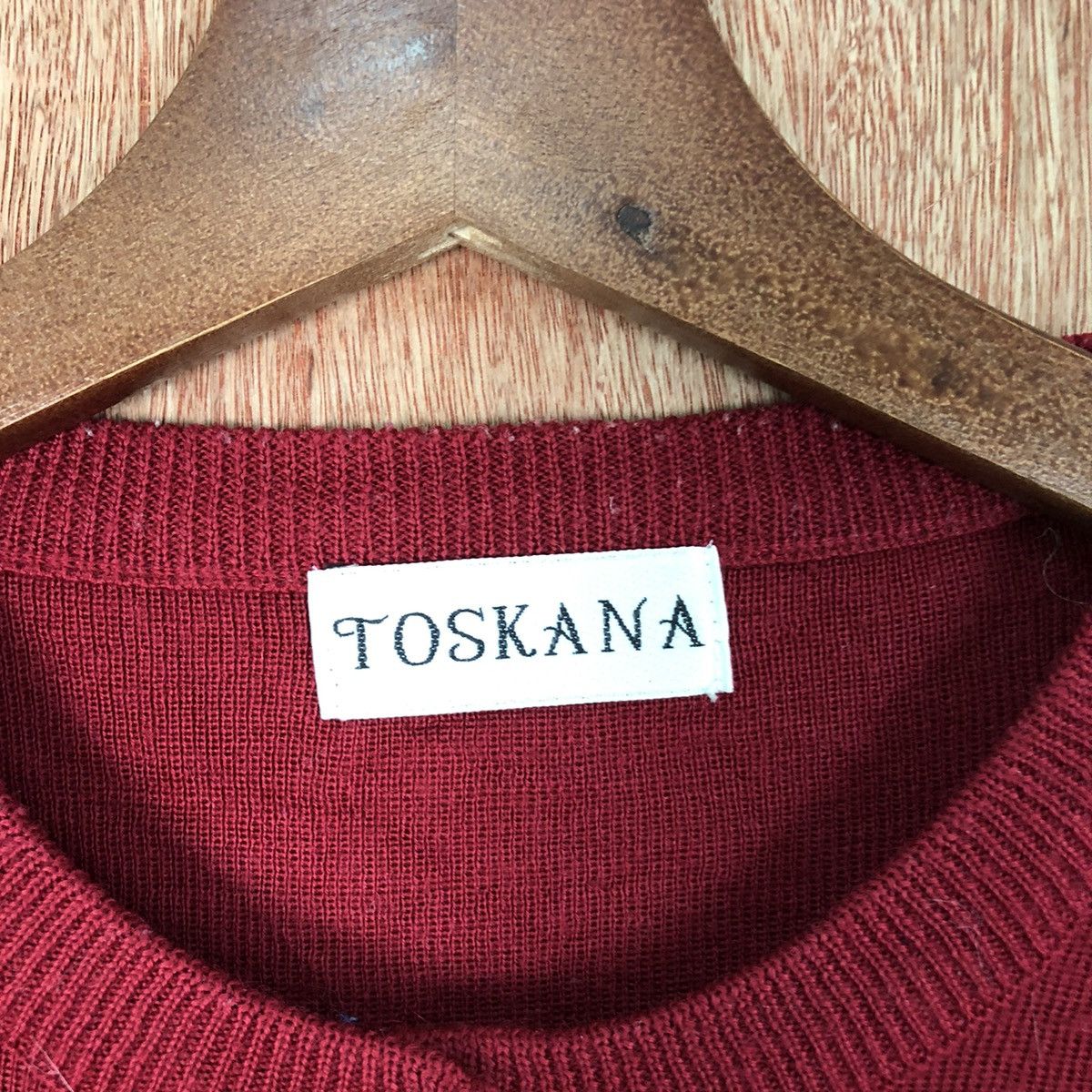 Homespun Knitwear × Japanese Brand Toskana Red Patterned Cardigans #282 Size M / US 6-8 / IT 42-44 - 6 Thumbnail