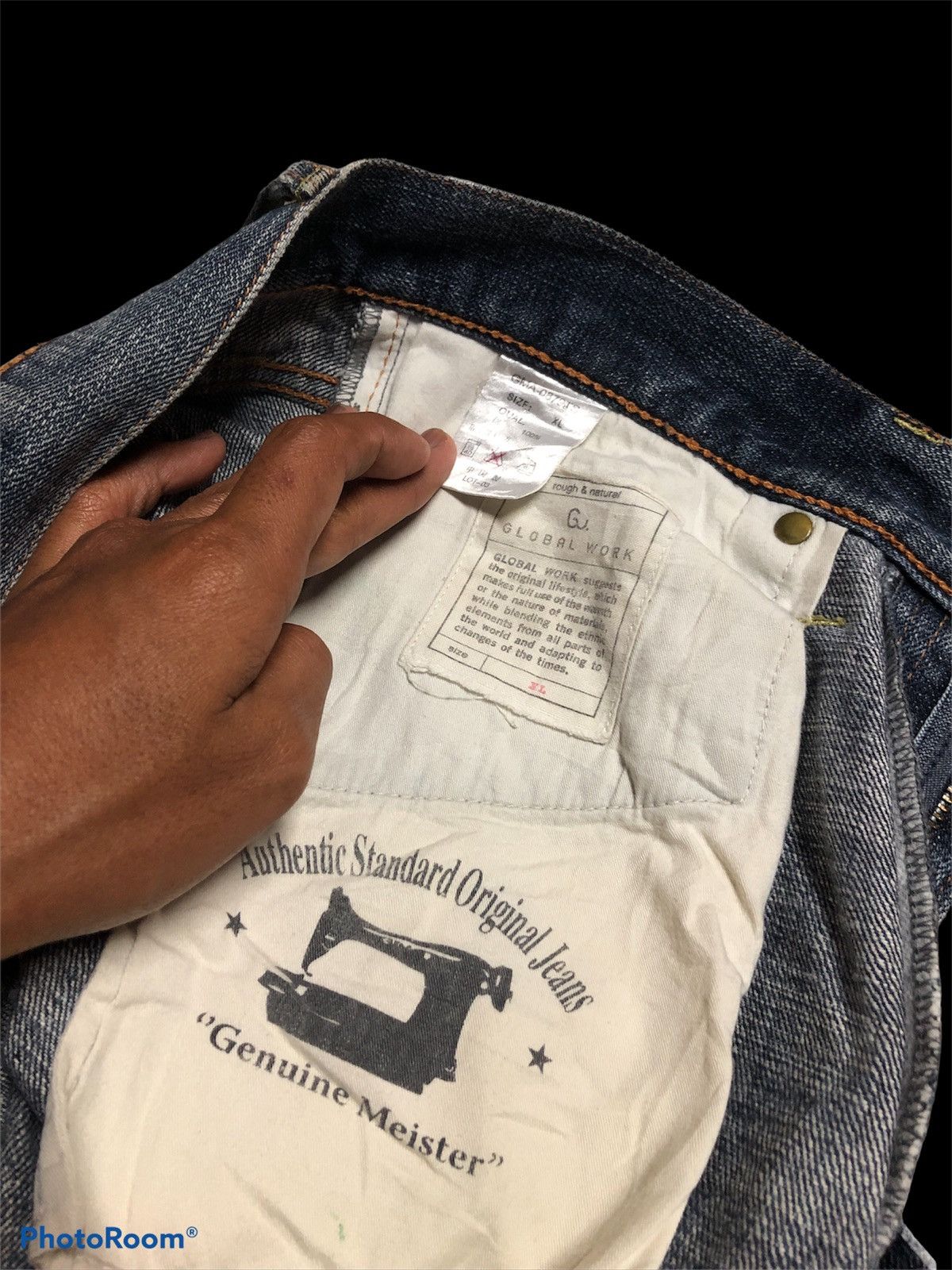 Global Work DISTRESSED SELVEDGE DENIM BY GLOBAL WORK Size US 34 / EU 50 - 5 Thumbnail