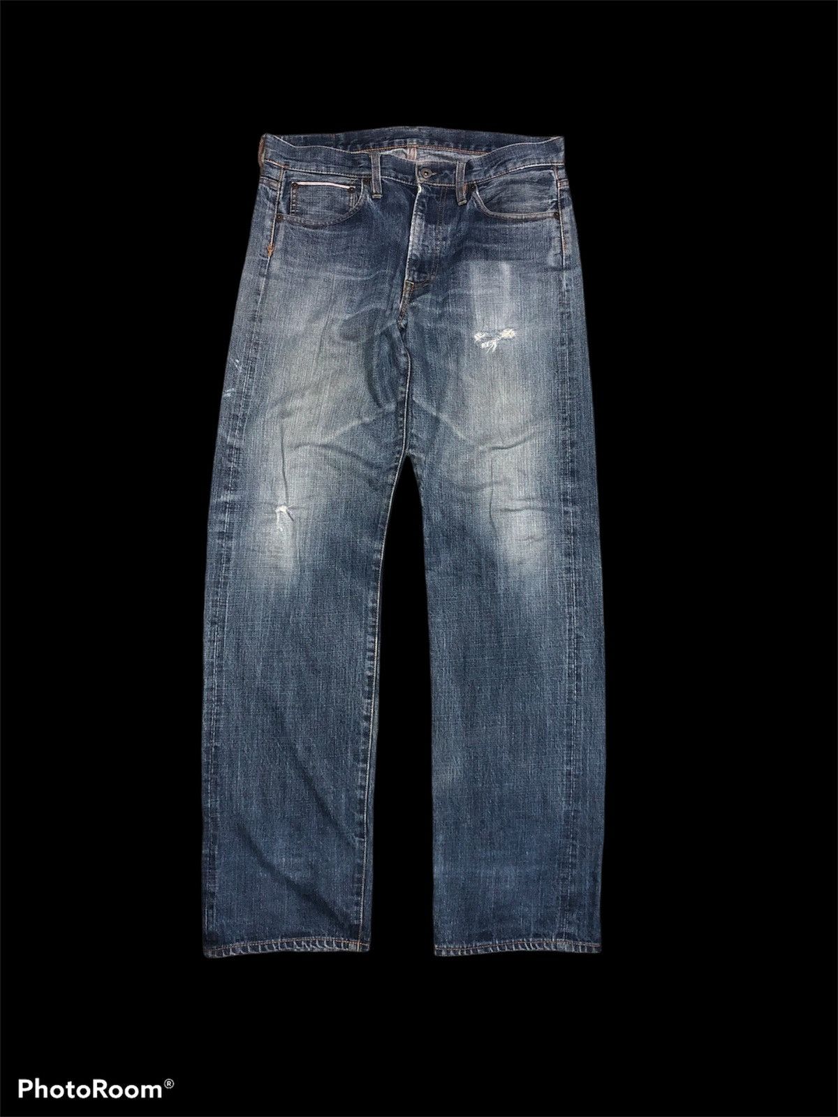 Global Work DISTRESSED SELVEDGE DENIM BY GLOBAL WORK Size US 34 / EU 50 - 1 Thumbnail