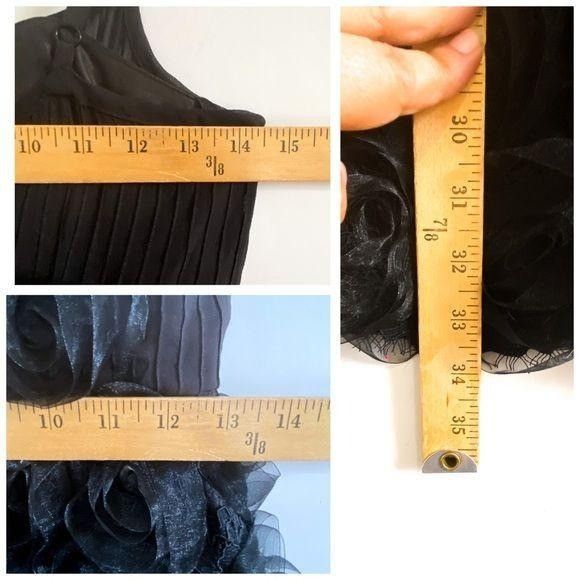 Marc by Marc Jacobs Marc by Marc Jacobs Black Rosette Applique Silk Mini Dress Size XS / US 0-2 / IT 36-38 - 15 Thumbnail