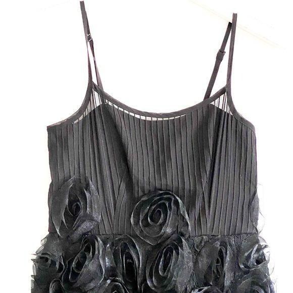 Marc by Marc Jacobs Marc by Marc Jacobs Black Rosette Applique Silk Mini Dress Size XS / US 0-2 / IT 36-38 - 5 Thumbnail