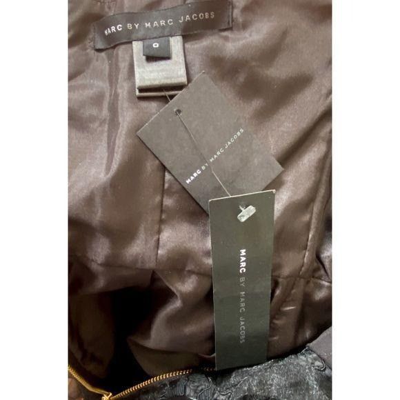 Marc by Marc Jacobs Marc by Marc Jacobs Black Rosette Applique Silk Mini Dress Size XS / US 0-2 / IT 36-38 - 14 Thumbnail