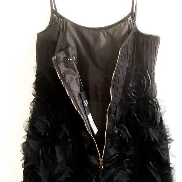 Marc by Marc Jacobs Marc by Marc Jacobs Black Rosette Applique Silk Mini Dress Size XS / US 0-2 / IT 36-38 - 12 Thumbnail