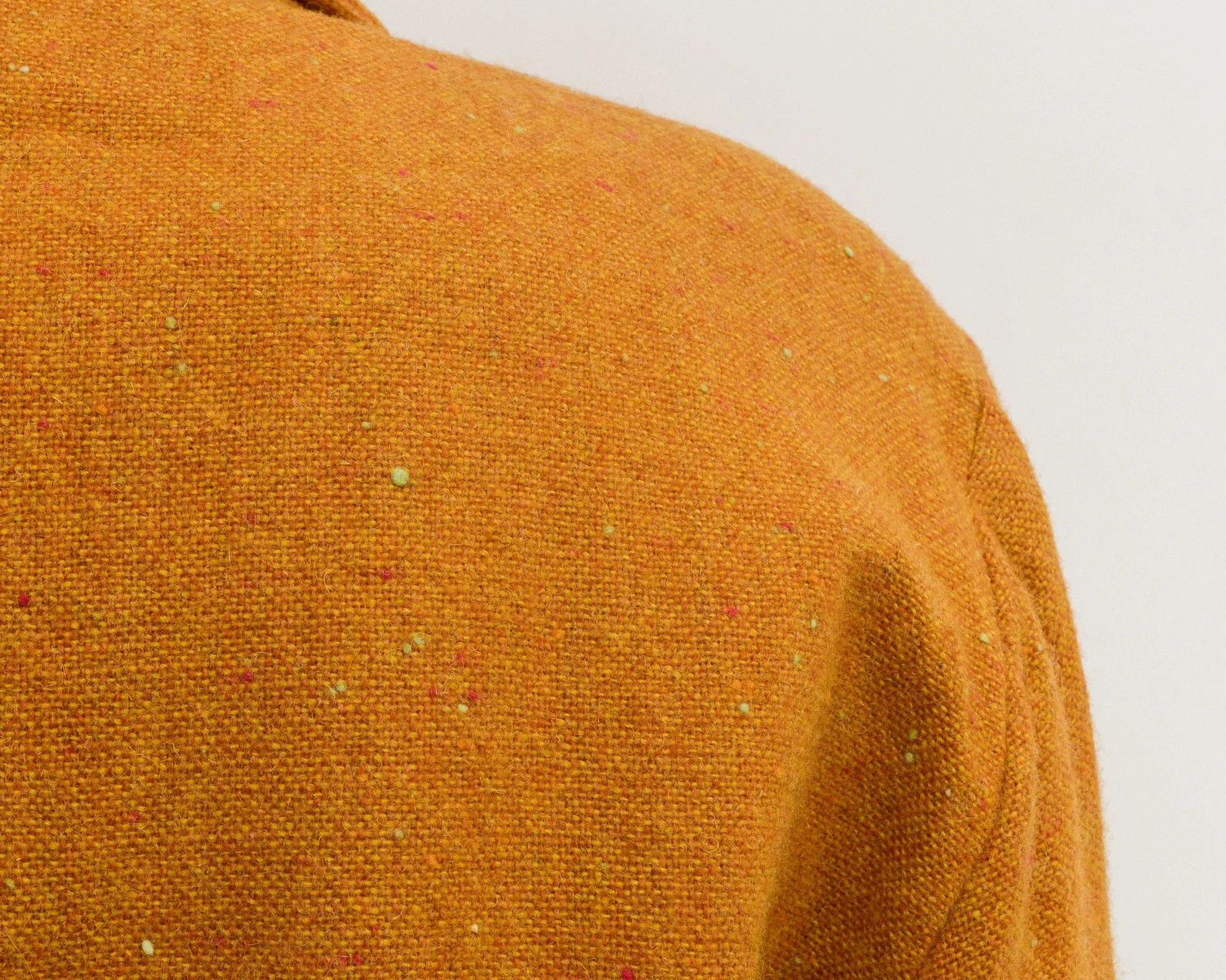 Vintage Wool Blazer Jacket Tan Coat One Button Rough Oversized Size XL / US 12-14 / IT 48-50 - 6 Thumbnail