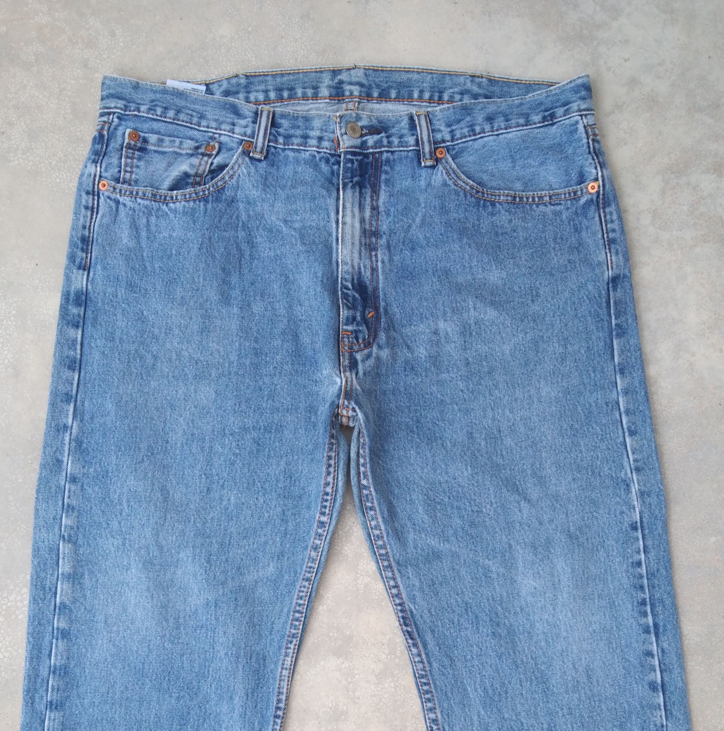 Jean × Levi's × Vintage Vintage Levis 505 Straight Leg Light Blue Jeans 38x30 Size US 38 / EU 54 - 6 Thumbnail