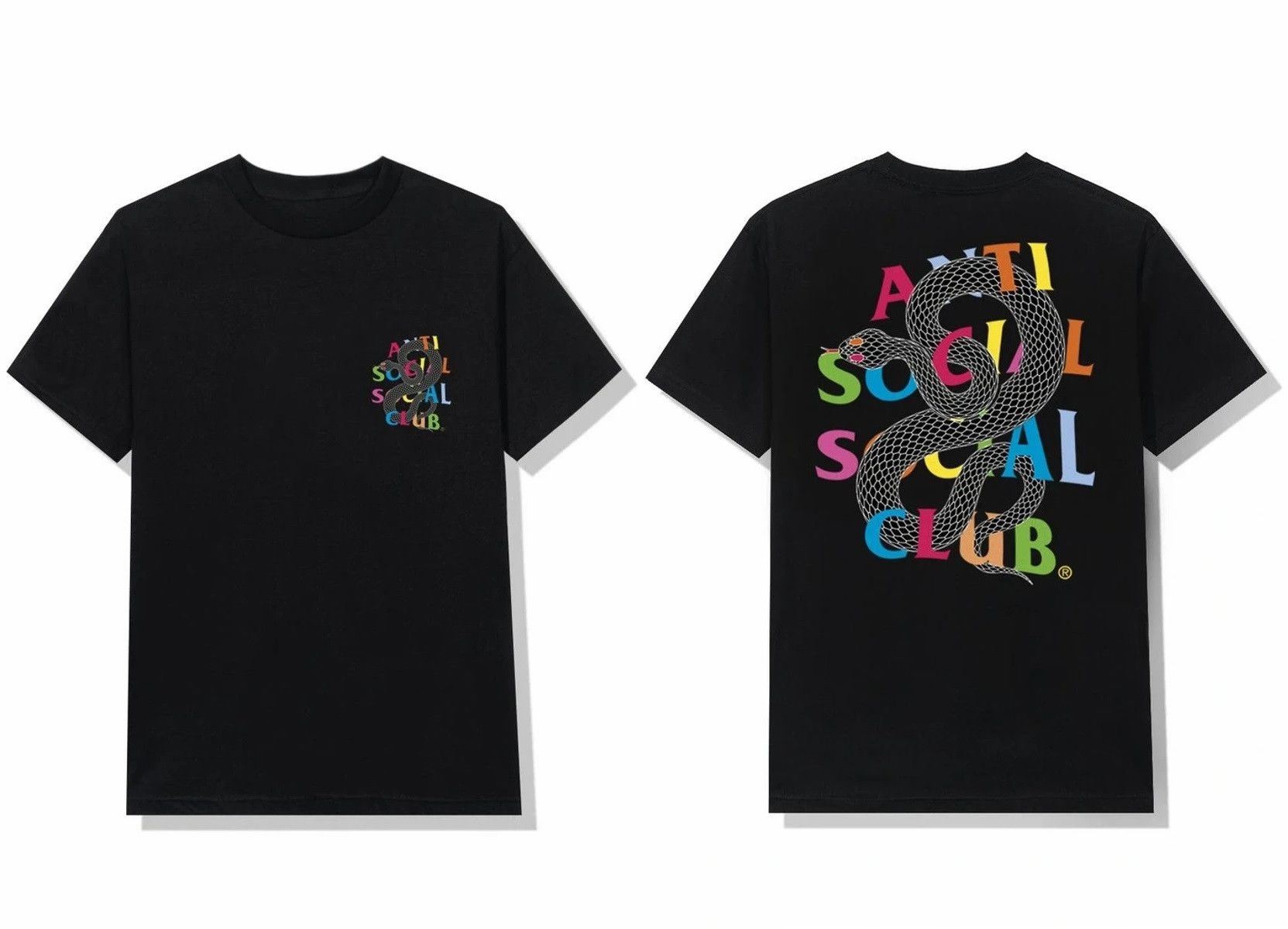 Anti Social Social Club × Members Only DS Weekly Rainbow ASSC Crawling Black Tee FTP KITH FOG BAPE Size US M / EU 48-50 / 2 - 1 Thumbnail