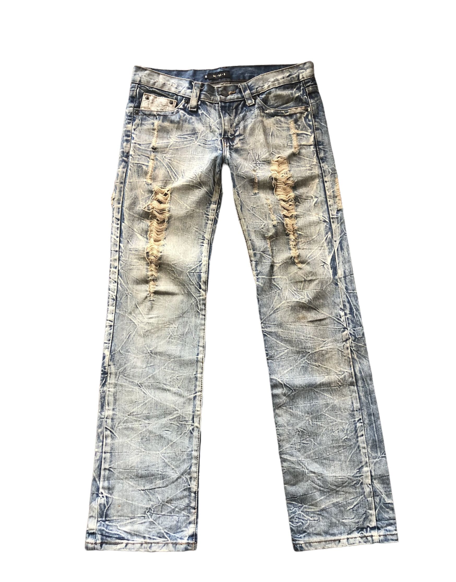 RARE🔥K.U..I Japanese distressed denim punk
