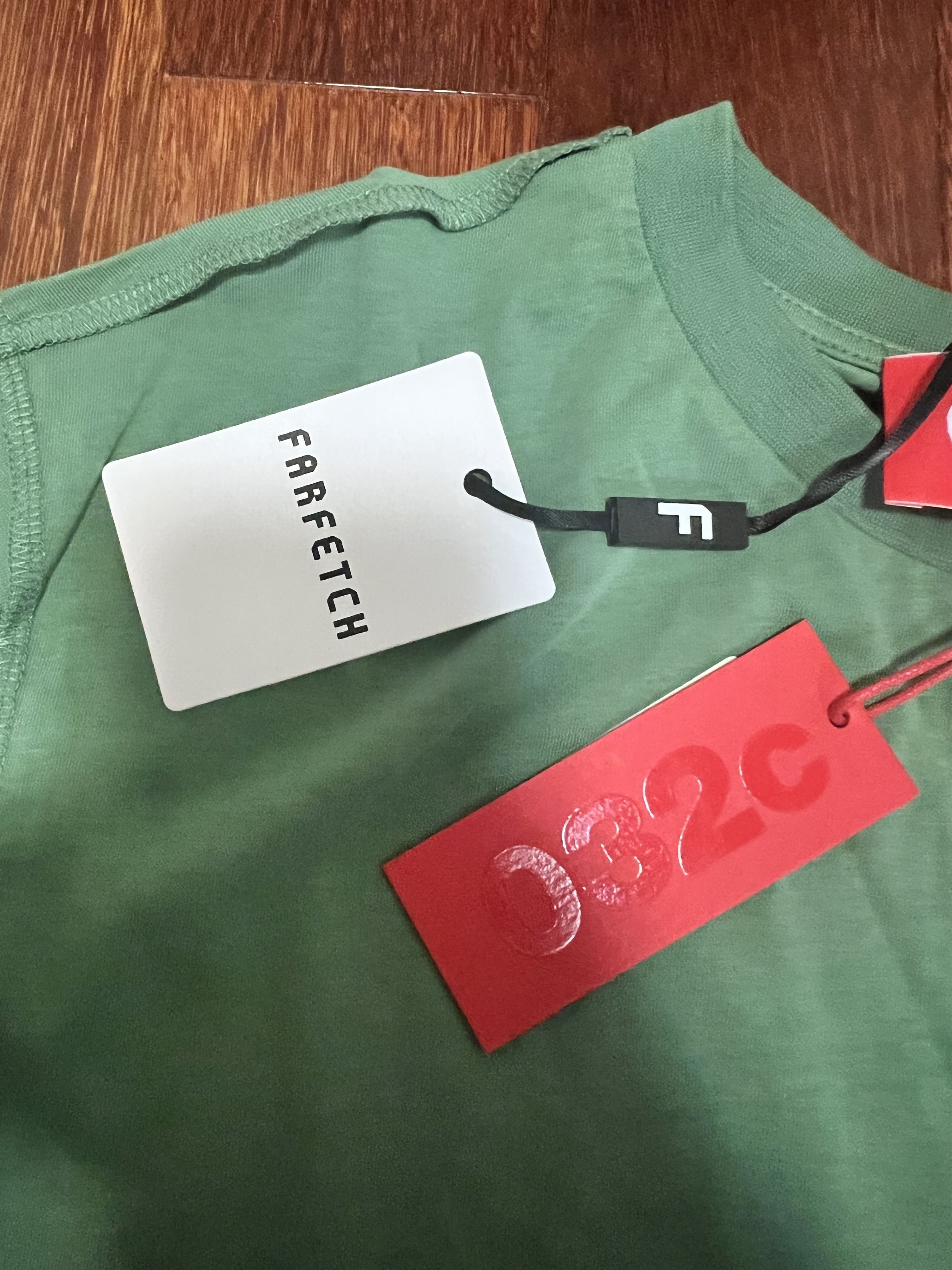 032c 💚 032c Embroidered Workshop Logo Green Tee NEW Size US L / EU 52-54 / 3 - 5 Thumbnail