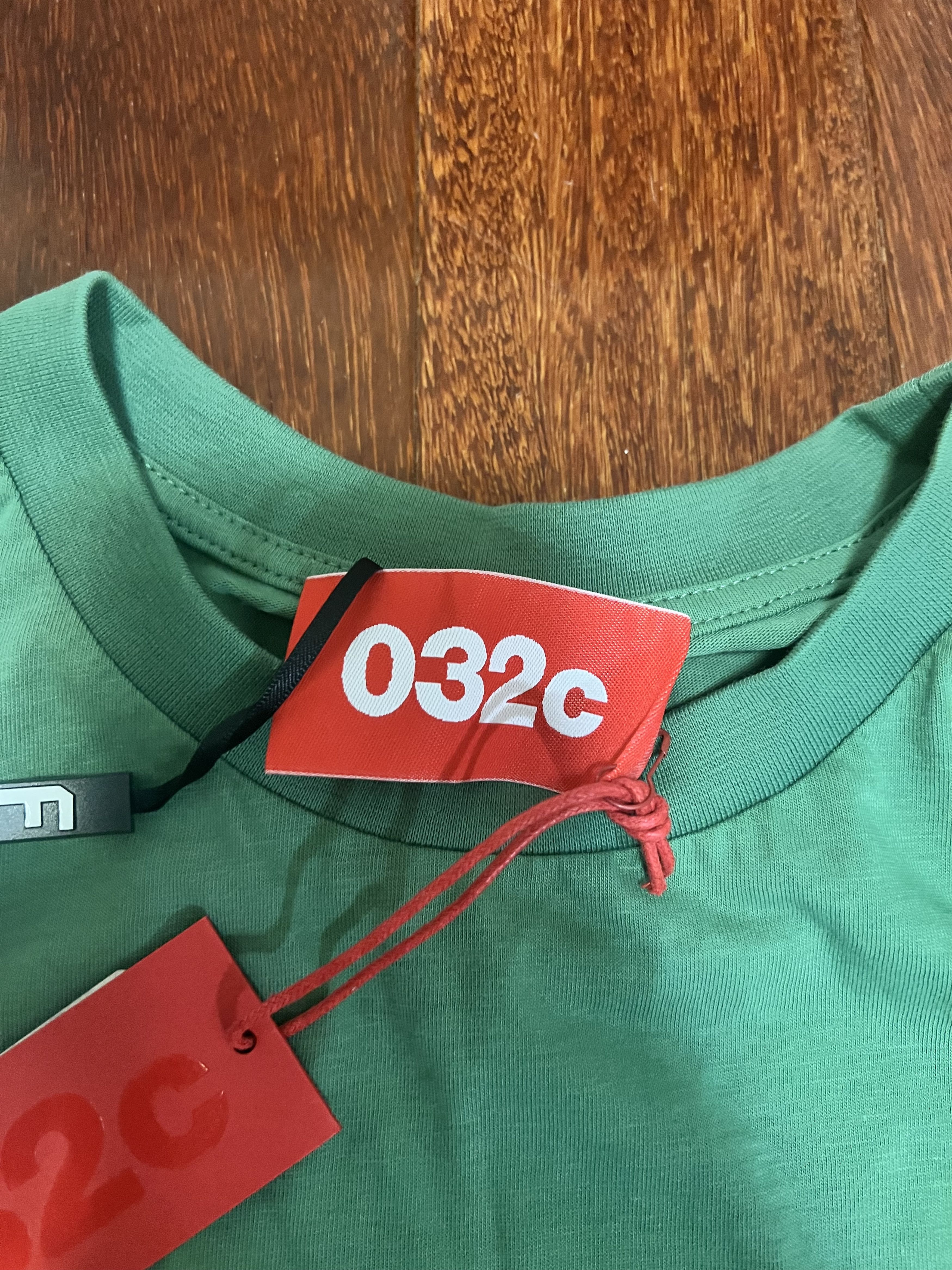032c 💚 032c Embroidered Workshop Logo Green Tee NEW Size US L / EU 52-54 / 3 - 4 Thumbnail
