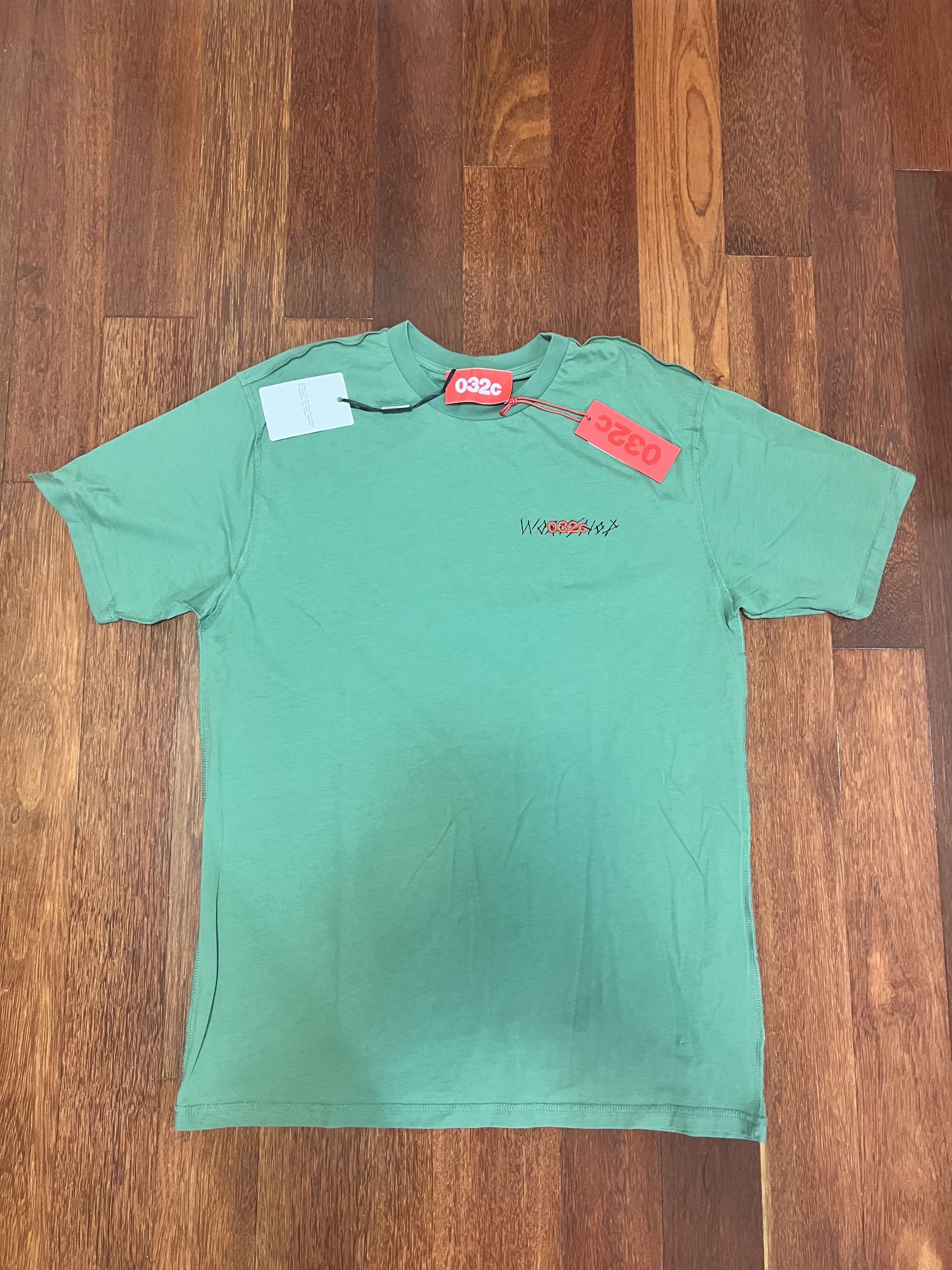 032c 💚 032c Embroidered Workshop Logo Green Tee NEW Size US L / EU 52-54 / 3 - 1 Thumbnail