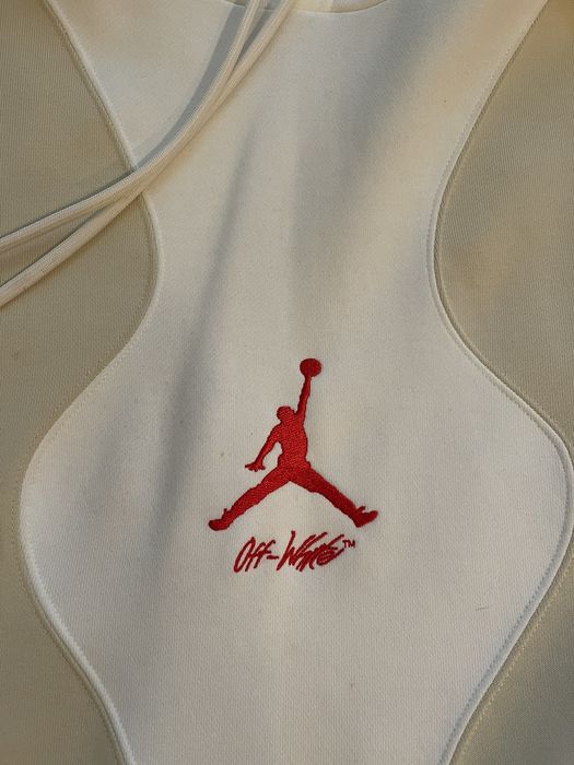 Off white jordan hoodie white hot sale