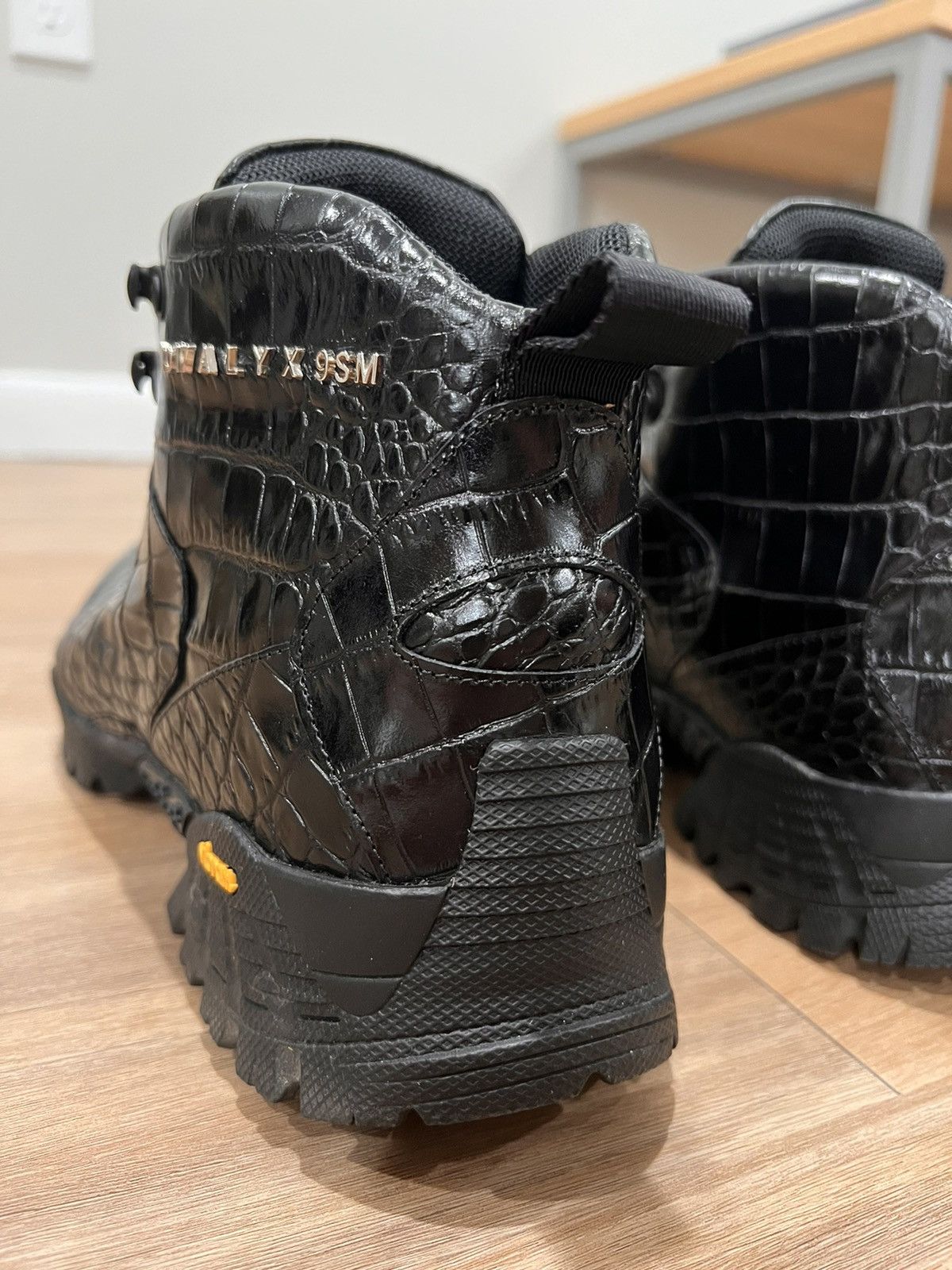 1017 ALYX 9SM × Alyx × ROA ALYX Black “Crocodile” Hiking Boot croc