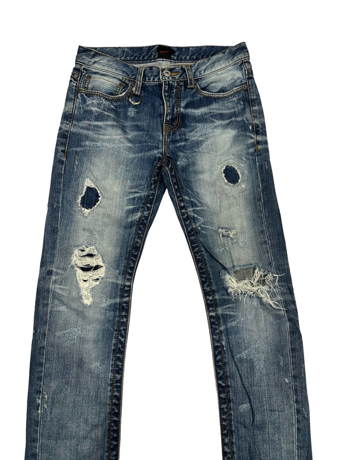 Beauty Beast × Hysteric Glamour × JACKROSE 💥BEST OFFER💥Rare JACK ROSE Distressed Slim Jeans Size US 30 / EU 46 - 5 Thumbnail