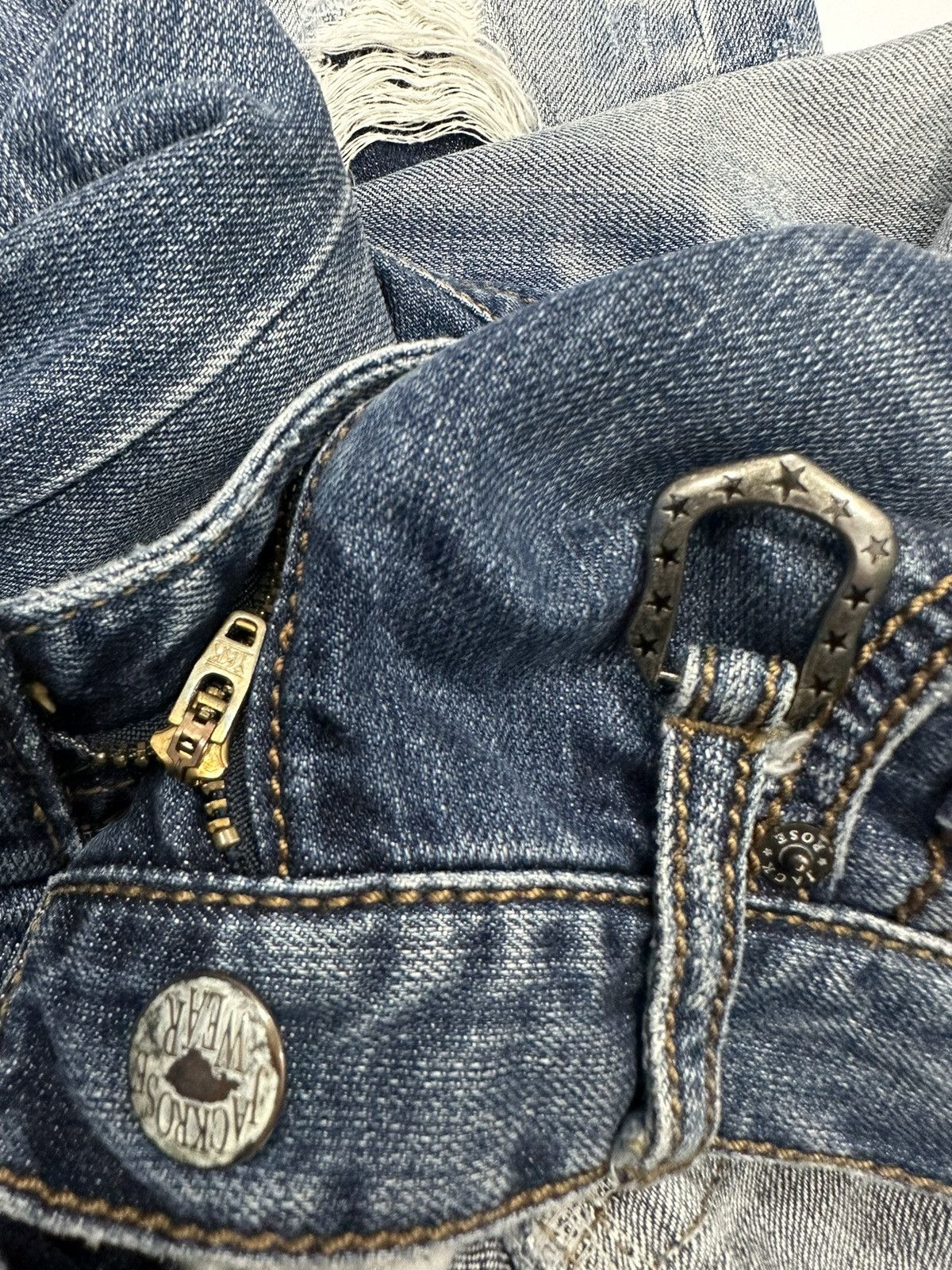 Beauty Beast × Hysteric Glamour × JACKROSE 💥BEST OFFER💥Rare JACK ROSE Distressed Slim Jeans Size US 30 / EU 46 - 11 Thumbnail