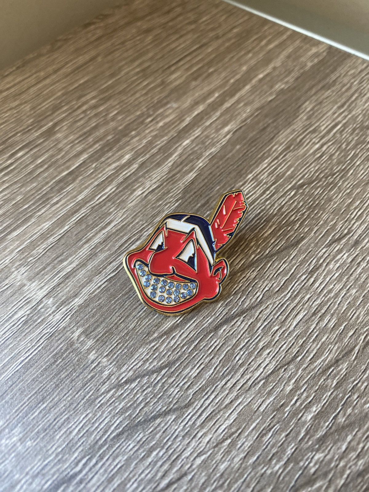 Pins Cleveland Indians iced out teeth pin Grailed