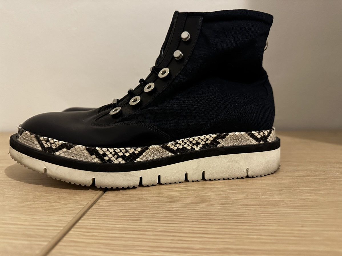 OAMC Tropic Snakeskin Navy Leather Boots Size US 10 / EU 43 - 3 Thumbnail