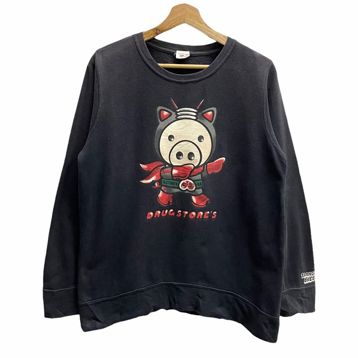 Hysteric Glamour × If Six Was Nine × Japanese Brand 💥DRUG STORE PIGGY RIPPOFF MASKED RIDER SWEATSHIRT Size US M / EU 48-50 / 2 - 1 Thumbnail