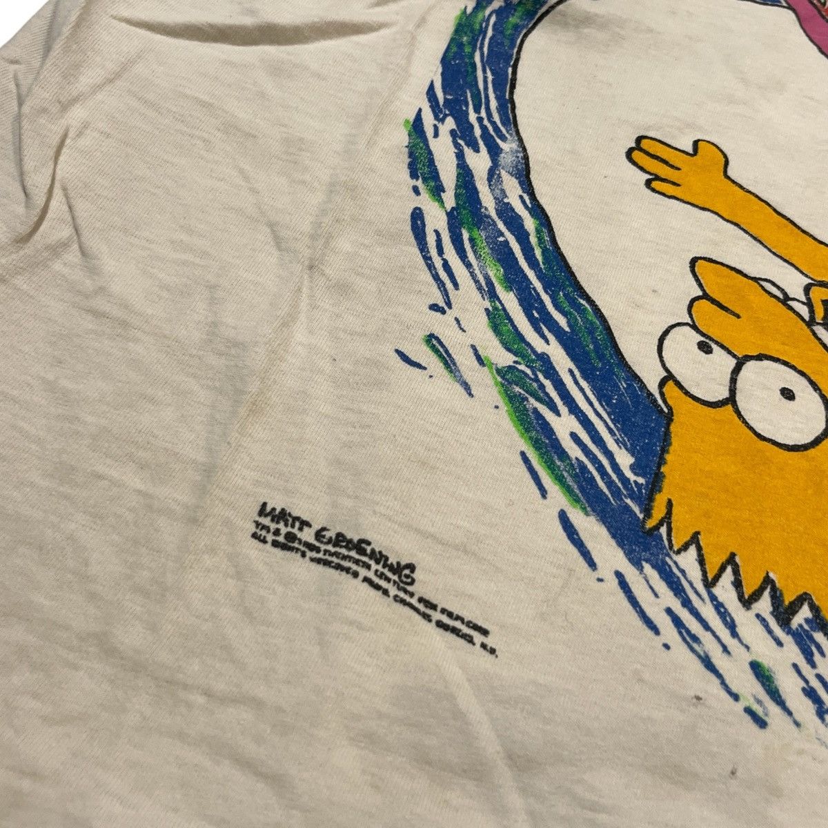 Vintage 90s The Simpsons Bart Surfing Tee Size US L / EU 52-54 / 3 - 3 Thumbnail
