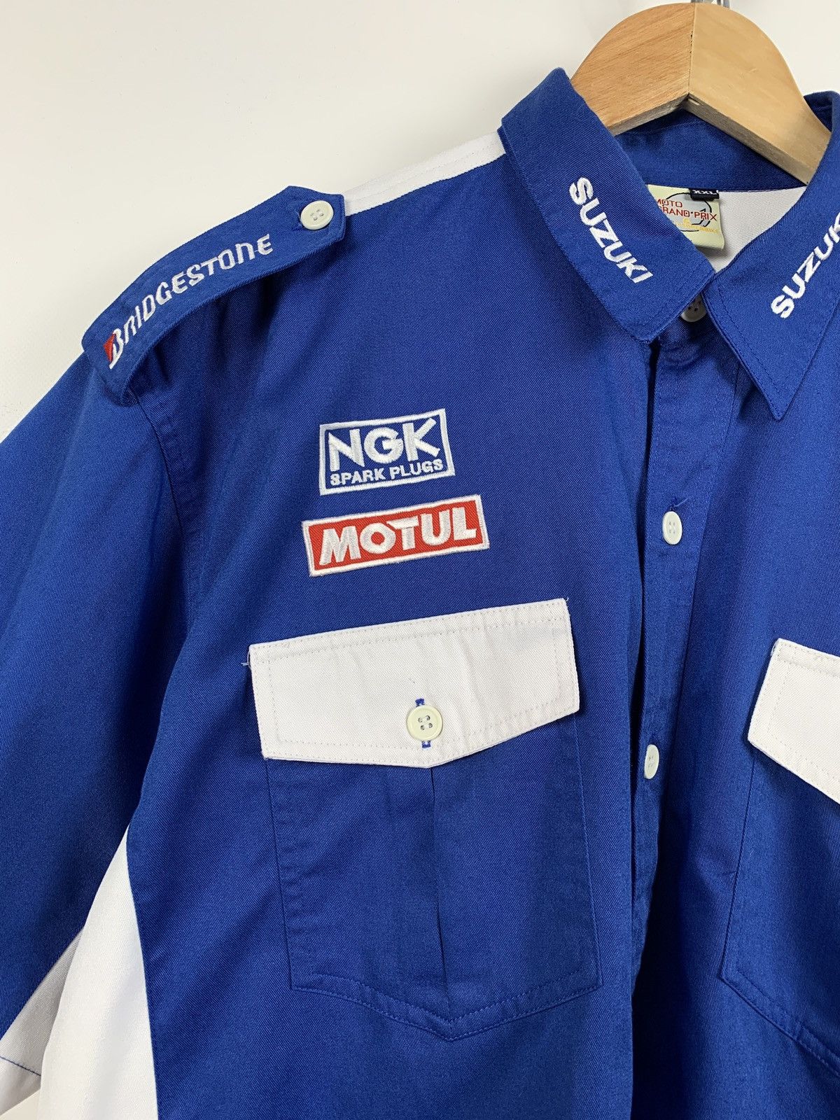 Vintage Vintage Suzuki Moto Racing Short Sleeve Button Up Shirt Size US XXL / EU 58 / 5 - 6 Thumbnail
