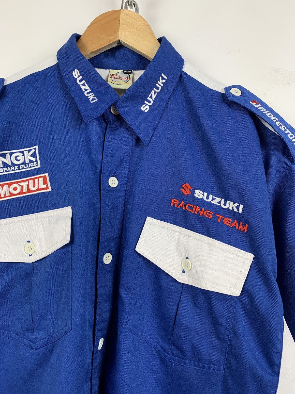 Vintage Vintage Suzuki Moto Racing Short Sleeve Button Up Shirt Size US XXL / EU 58 / 5 - 5 Thumbnail