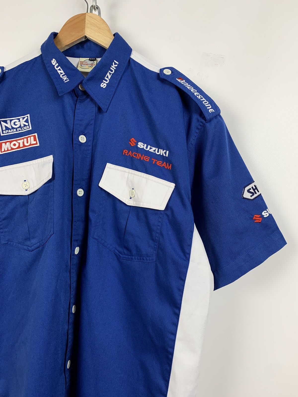 Vintage Vintage Suzuki Moto Racing Short Sleeve Button Up Shirt Size US XXL / EU 58 / 5 - 4 Thumbnail