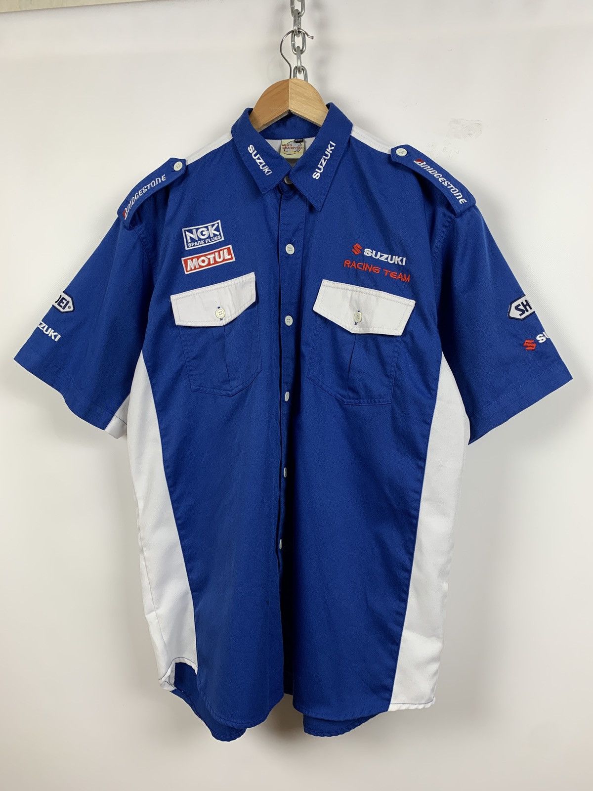 Vintage Vintage Suzuki Moto Racing Short Sleeve Button Up Shirt Size US XXL / EU 58 / 5 - 1 Thumbnail