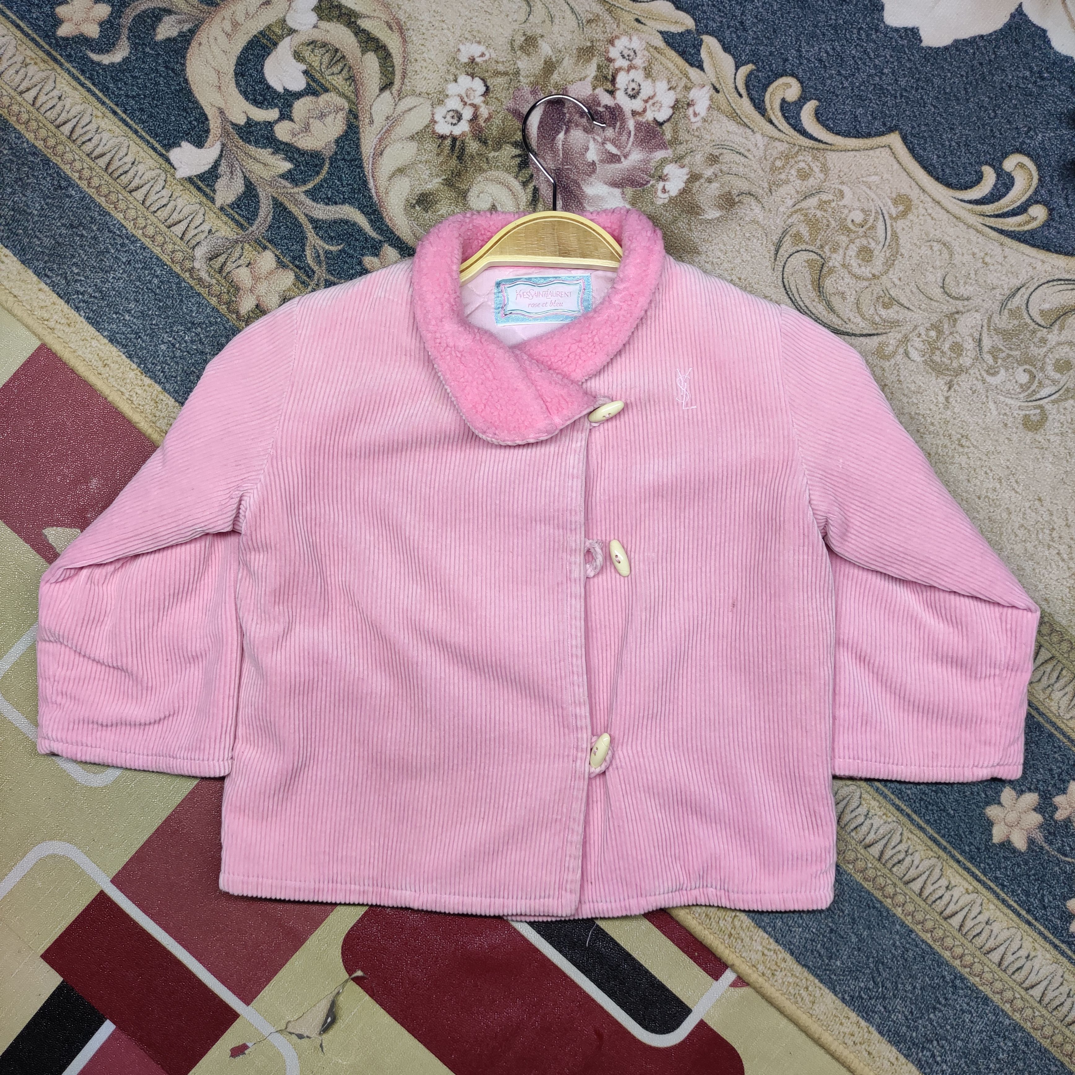 Yves Saint Laurent Rare Yves Saint Laurent Corduroy Sherpa Kids Jacket Size US XXS / EU 40 - 1 Thumbnail