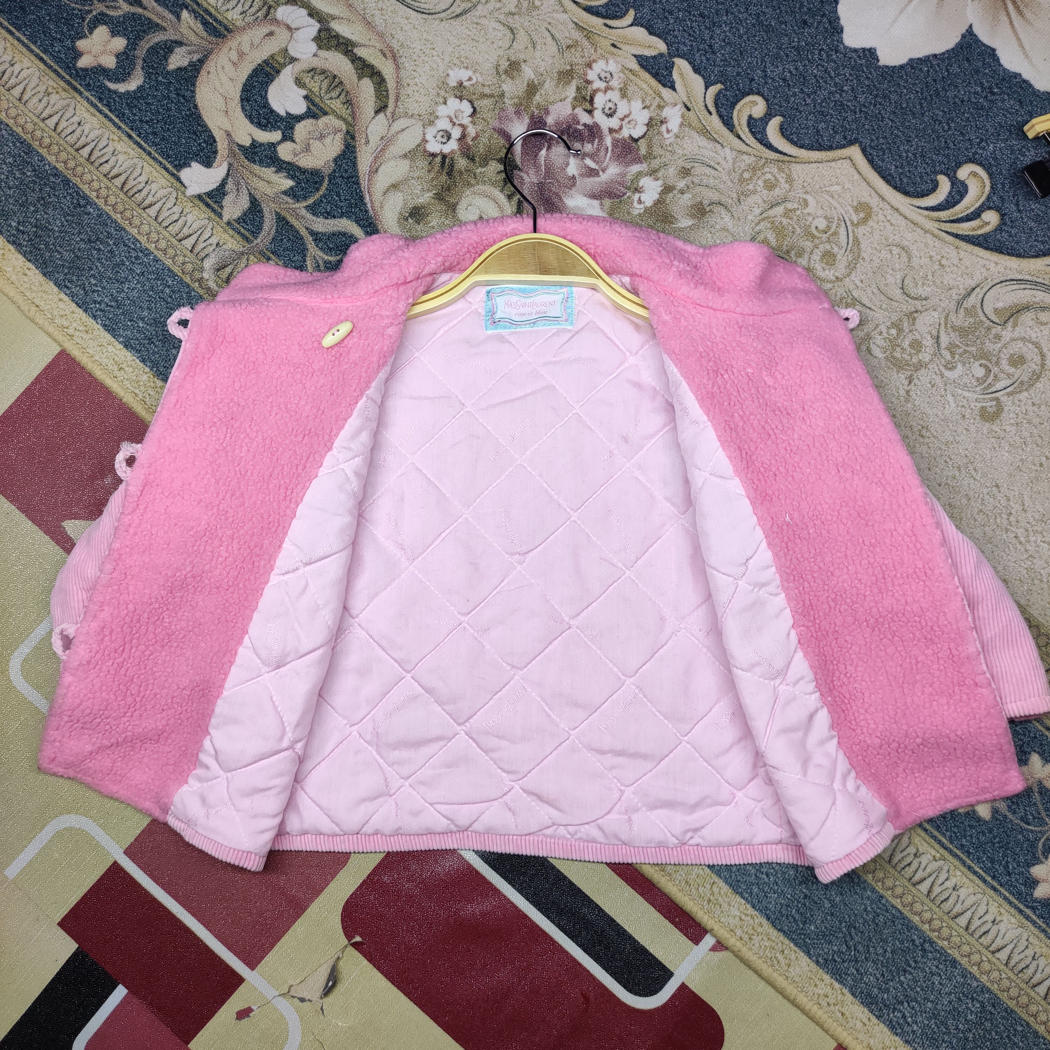 Yves Saint Laurent Rare Yves Saint Laurent Corduroy Sherpa Kids Jacket Size US XXS / EU 40 - 4 Thumbnail