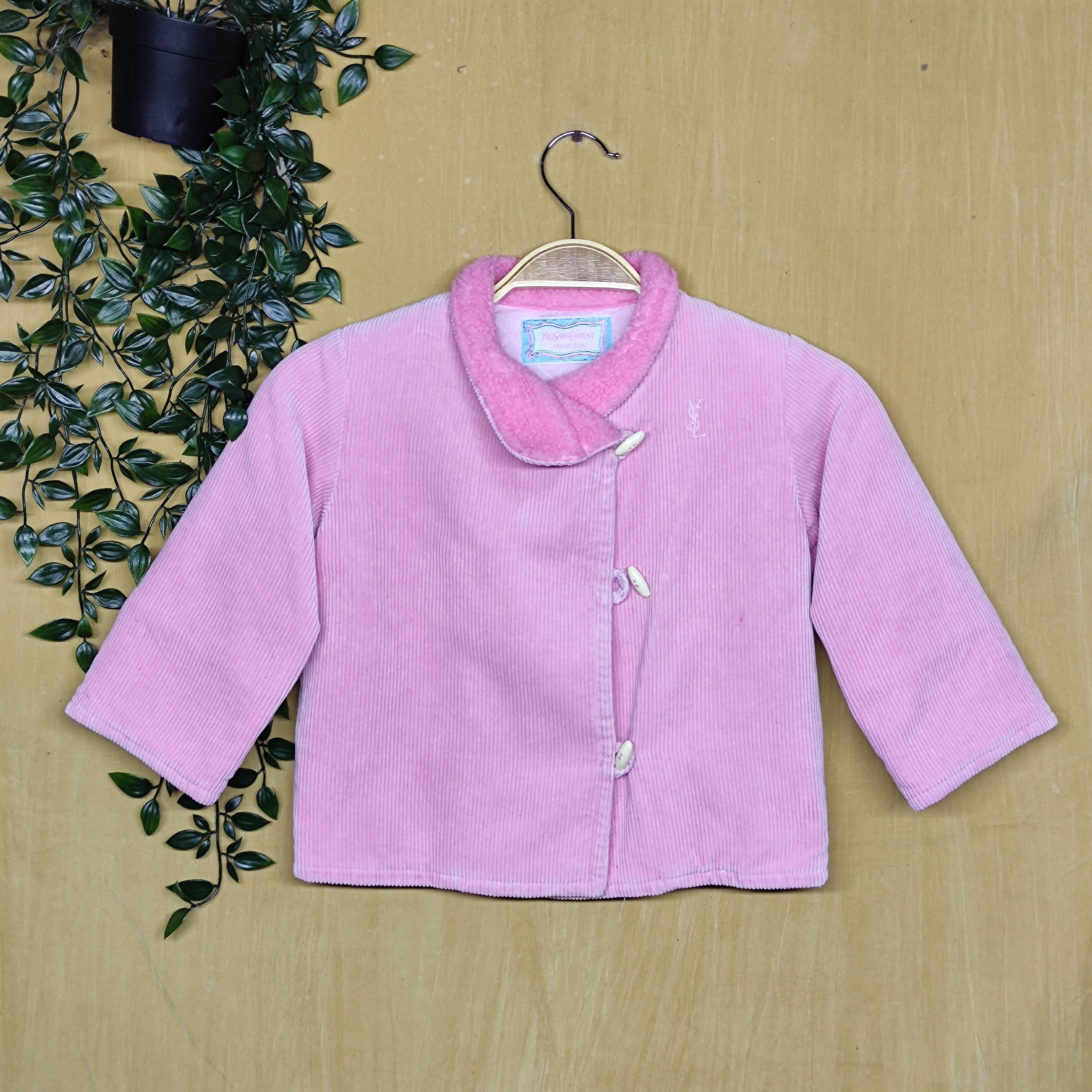 Yves Saint Laurent Rare Yves Saint Laurent Corduroy Sherpa Kids Jacket Size US XXS / EU 40 - 3 Thumbnail