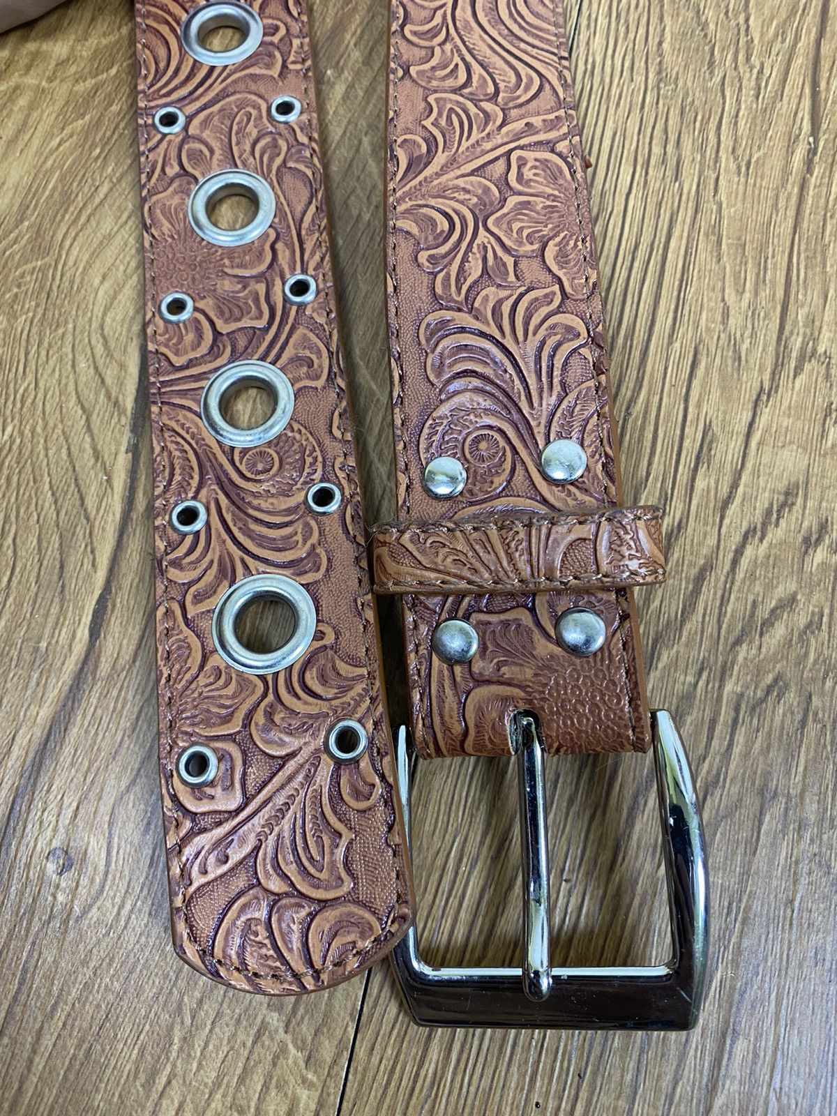 Japanese Brand Vintage Bondage Leather Belt Size ONE SIZE - 2 Thumbnail
