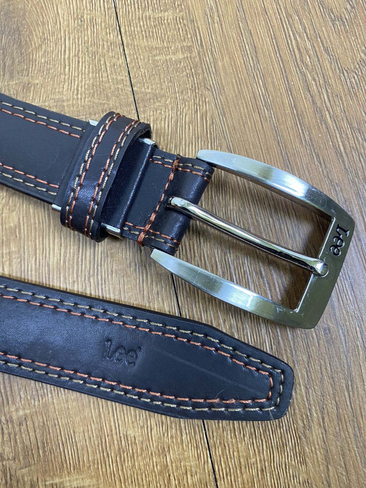 Lee Lee Brown Leather Belt Size ONE SIZE - 3 Thumbnail