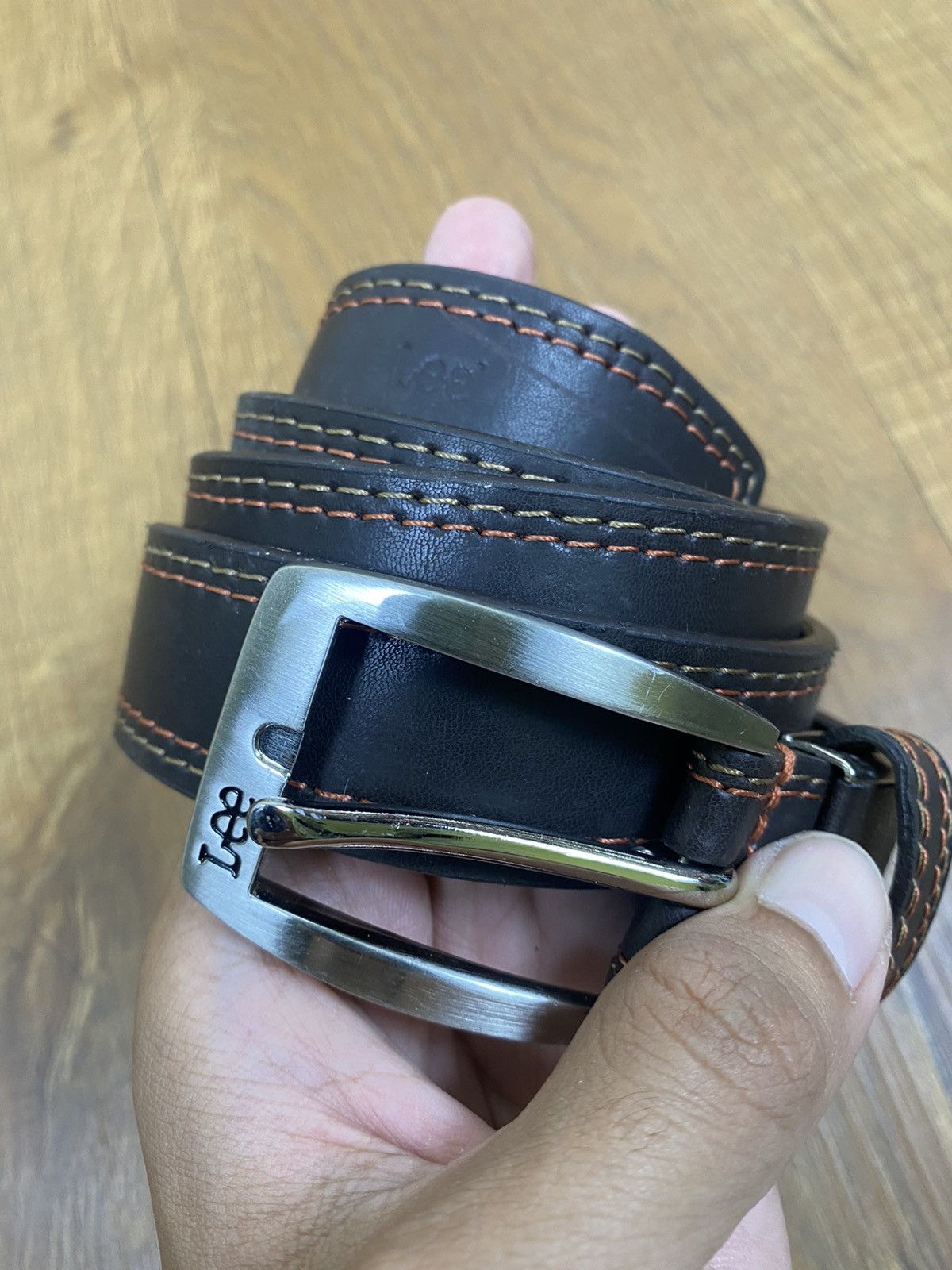 Lee Lee Brown Leather Belt Size ONE SIZE - 1 Thumbnail