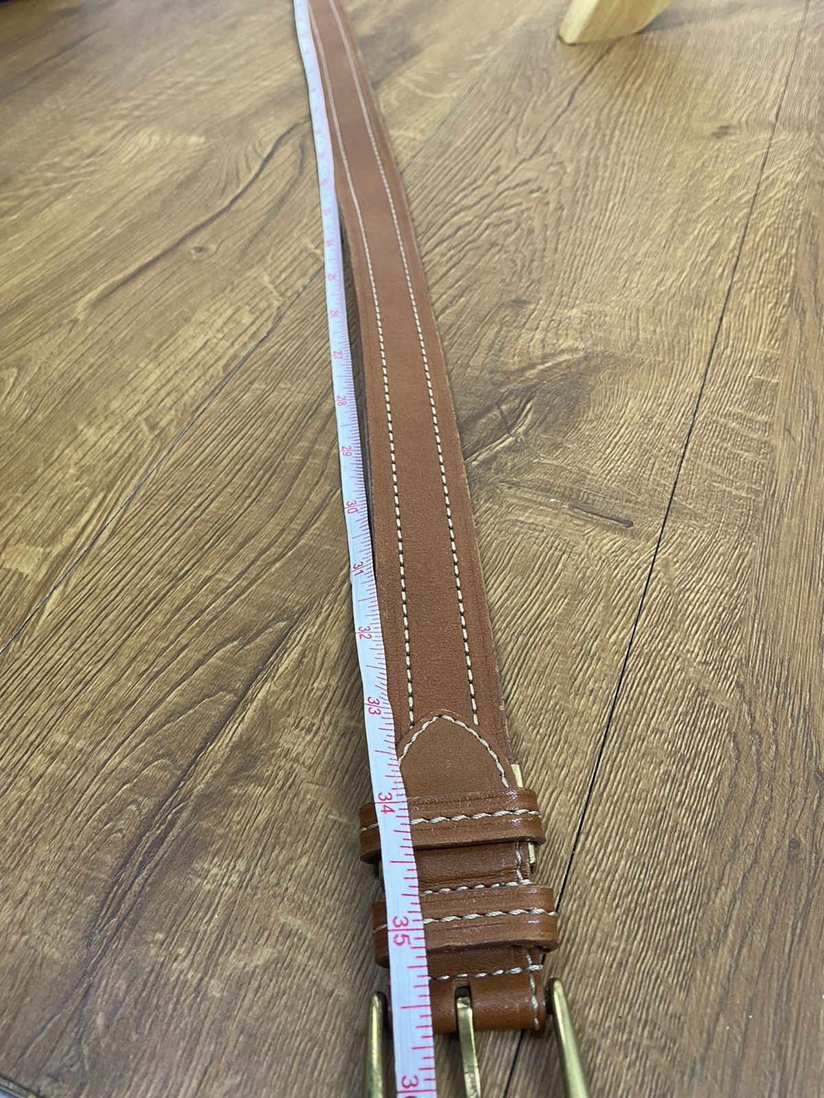 Leather Vintage Georges Rech Brown Leather Belt Size ONE SIZE - 5 Thumbnail