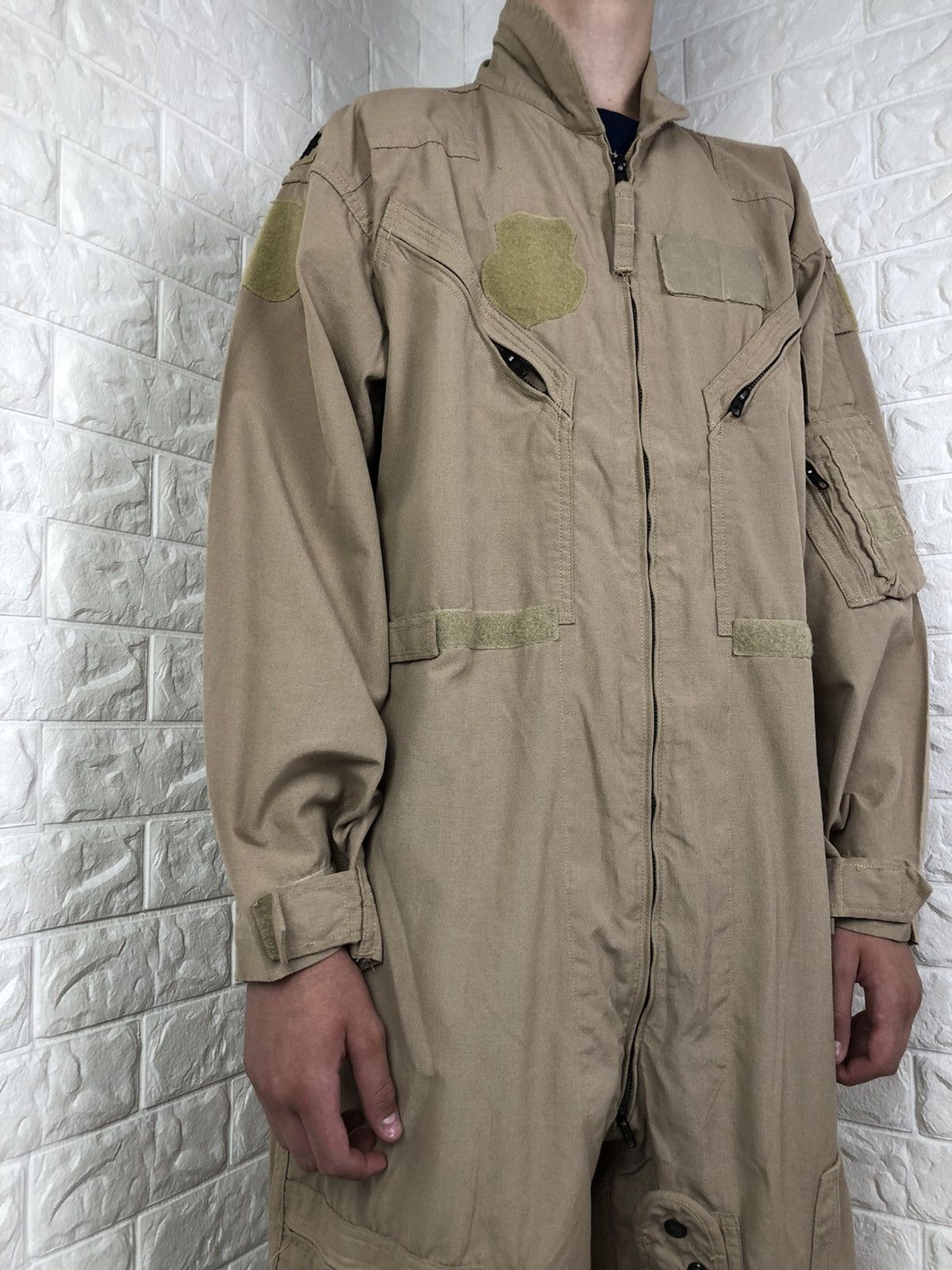 Vintage 70s US Army Utility CWU-27/P Flyers Coverall Jumpsuit Size US 42 / EU 58 - 4 Thumbnail